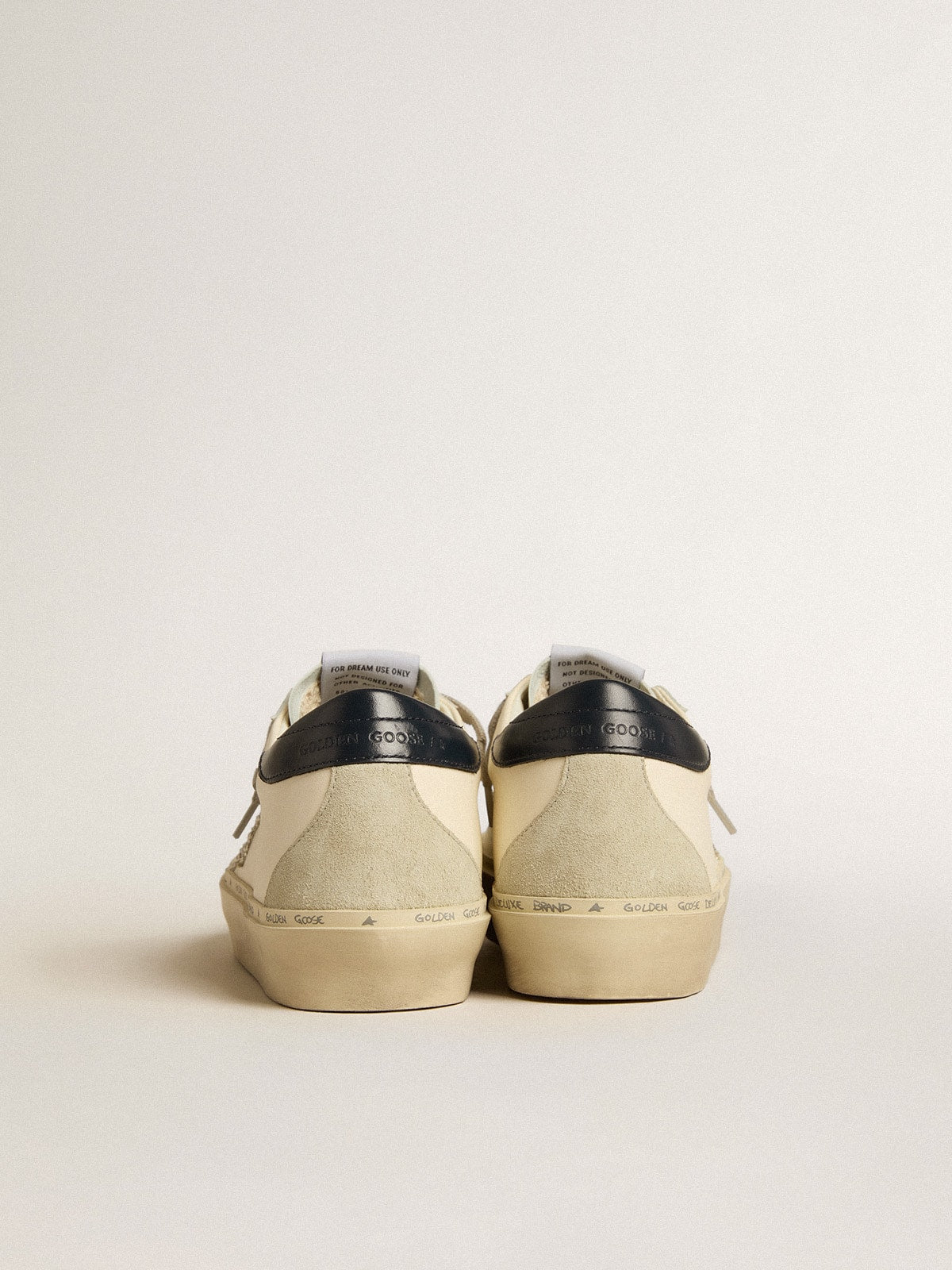 Golden Goose Hi Star In Nappa With Swarovski Crystal Star And Dark Blue Leather Heel Tab - Sneaker Türkiye