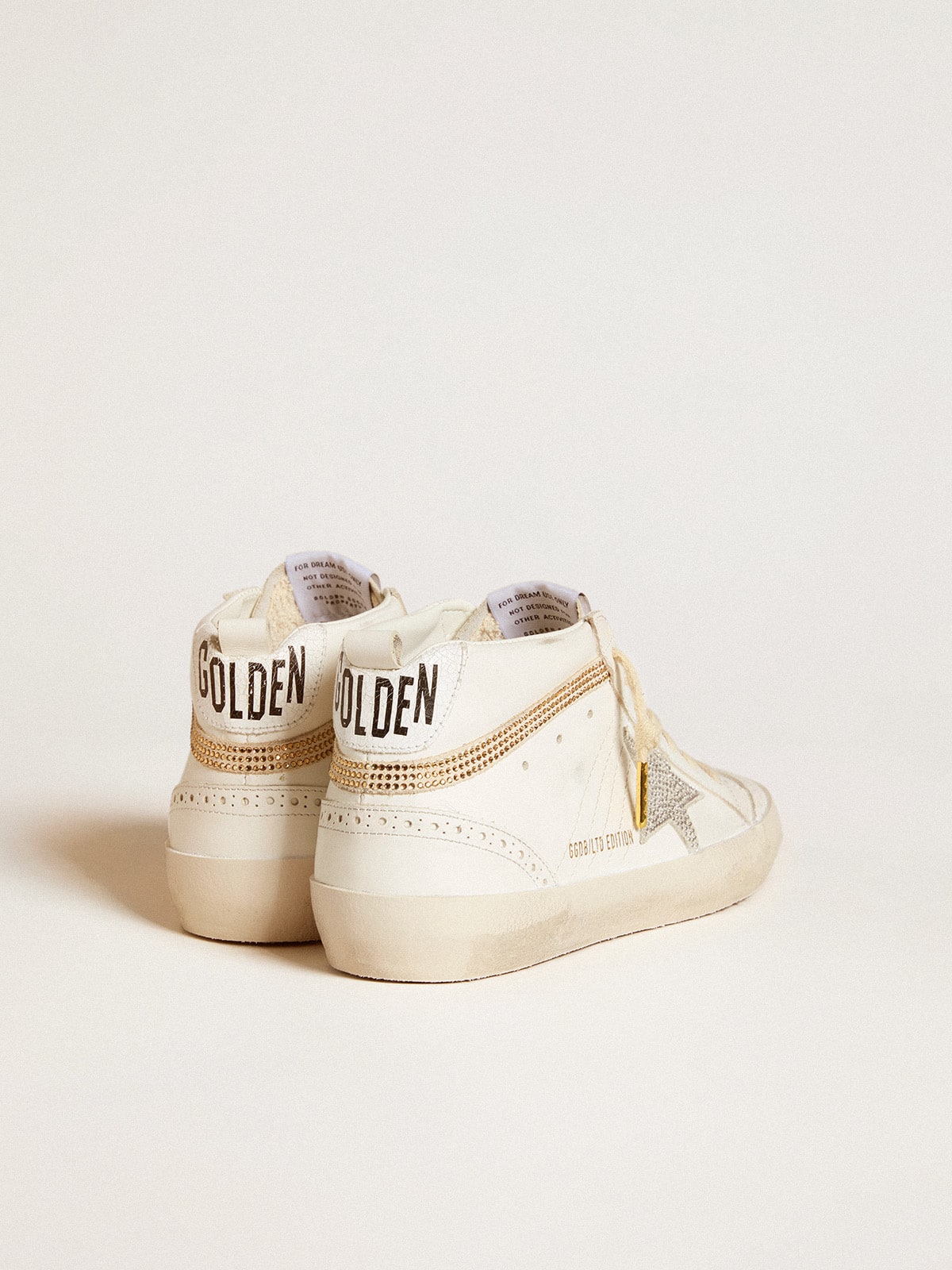 Golden Goose Mid Star With Star And Heel Tab In Suede With Swarovski Crystals - Sneaker Türkiye