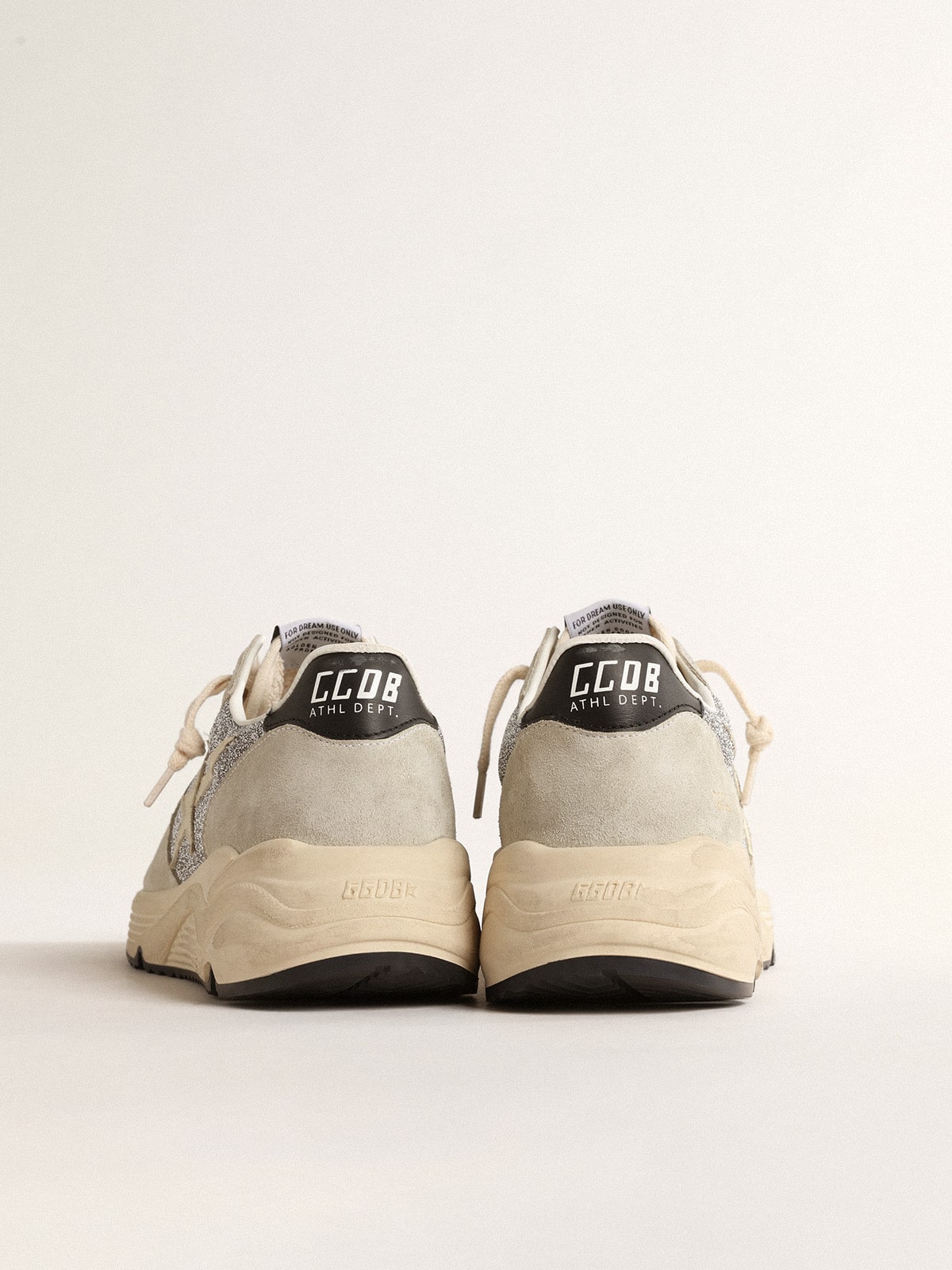 Golden Goose Women’s Running Sole Embellished With Swarovski Crystals And Ivory Star - Sneaker Türkiye