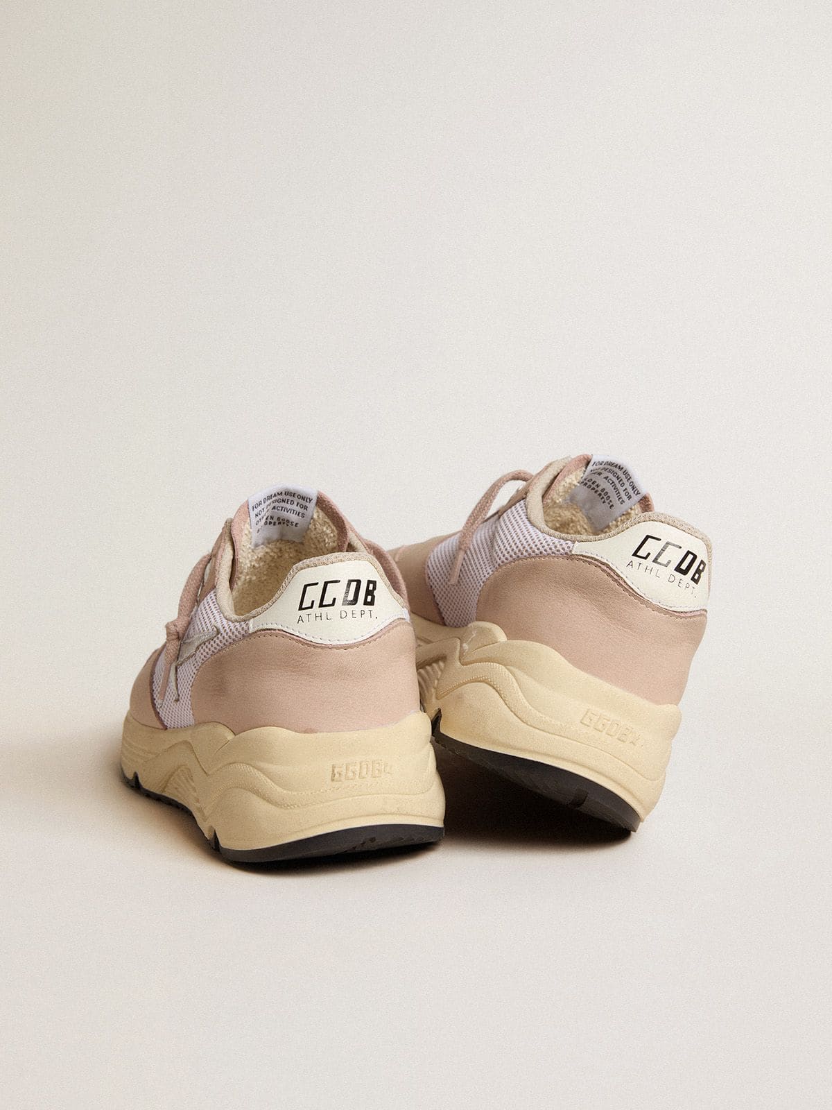 Golden Goose Women’s Running Sole In Mesh And Nubuck With Silver Metallic Leather Star - Sneaker Türkiye