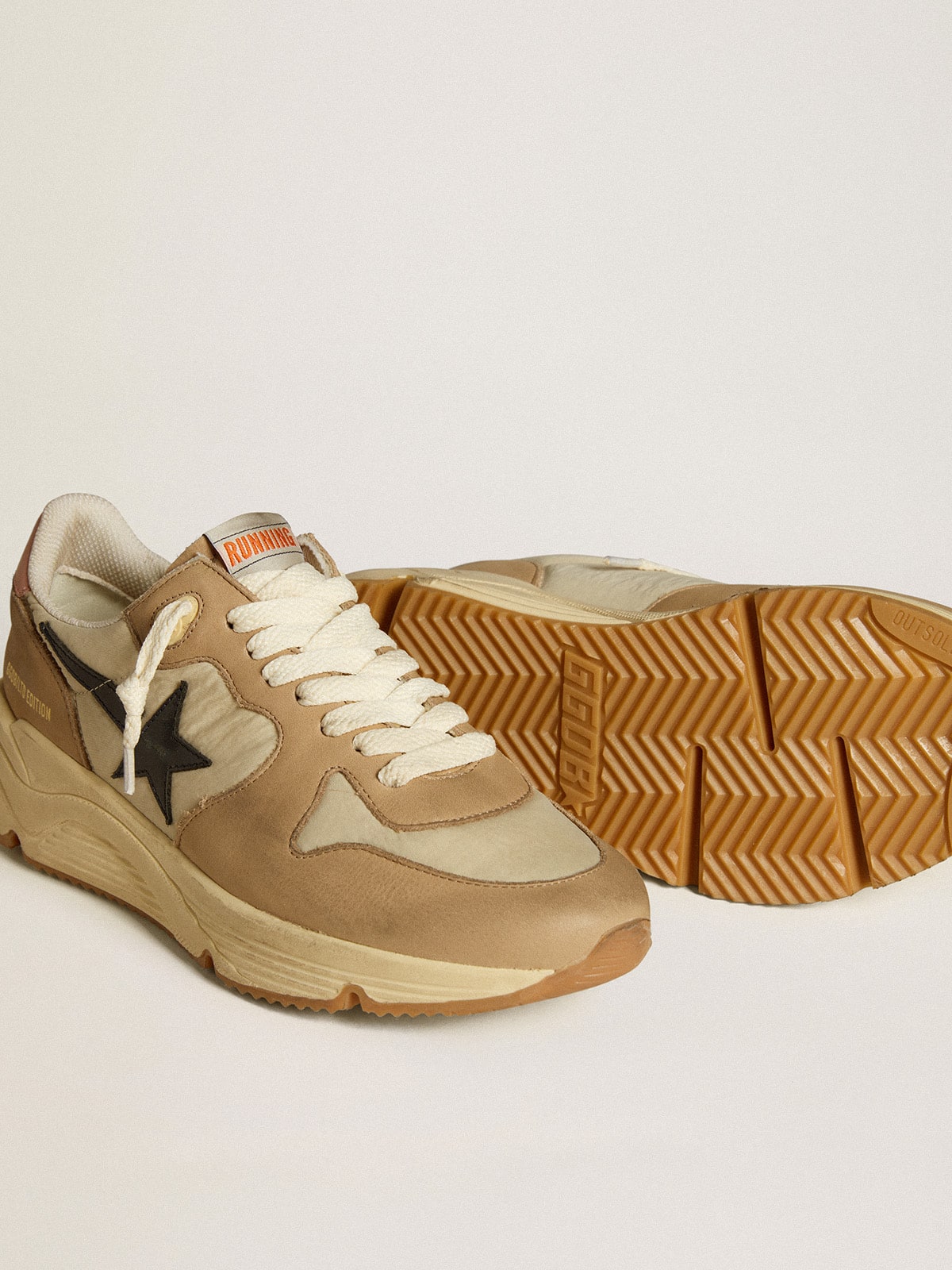 Golden Goose Running Sole Ltd In Nylon And Nubuck With Leather Star And Heel Tab - Sneaker Türkiye