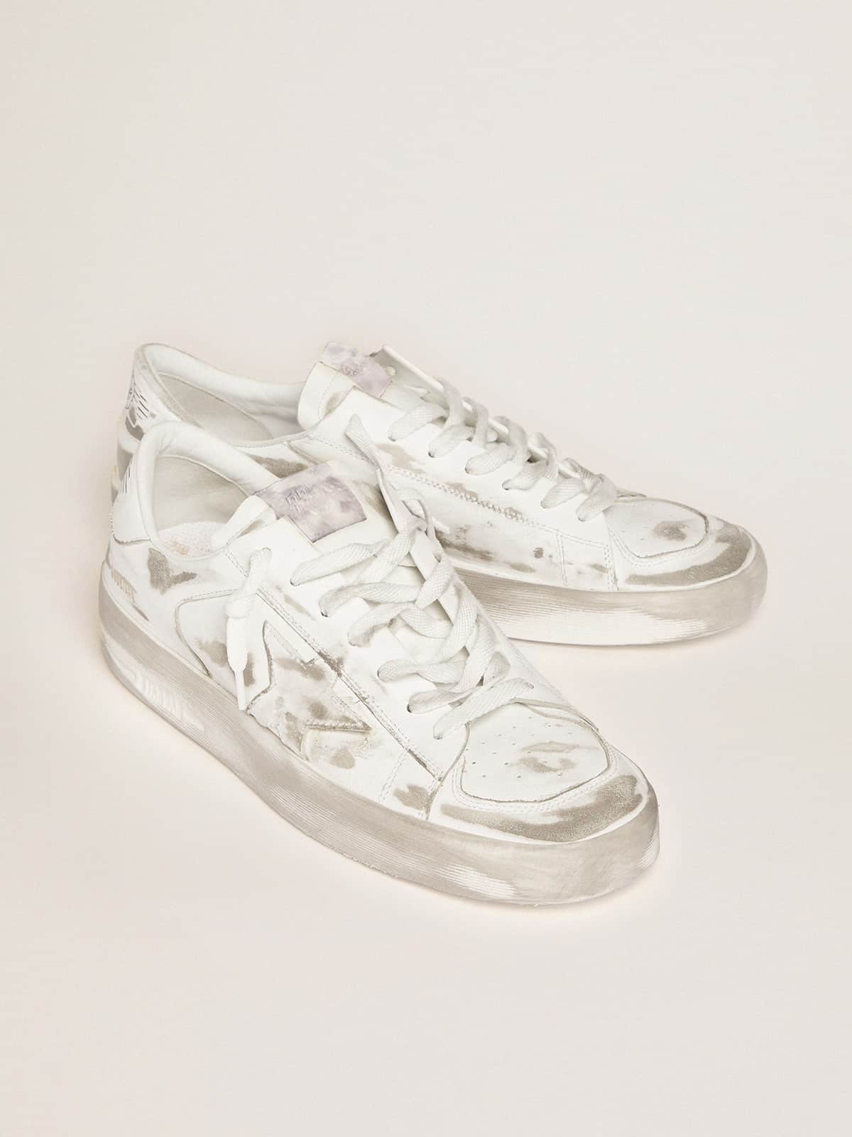 Golden Goose Stardan Sneakers In White Leather With Lived-In Treatment - Sneaker Türkiye