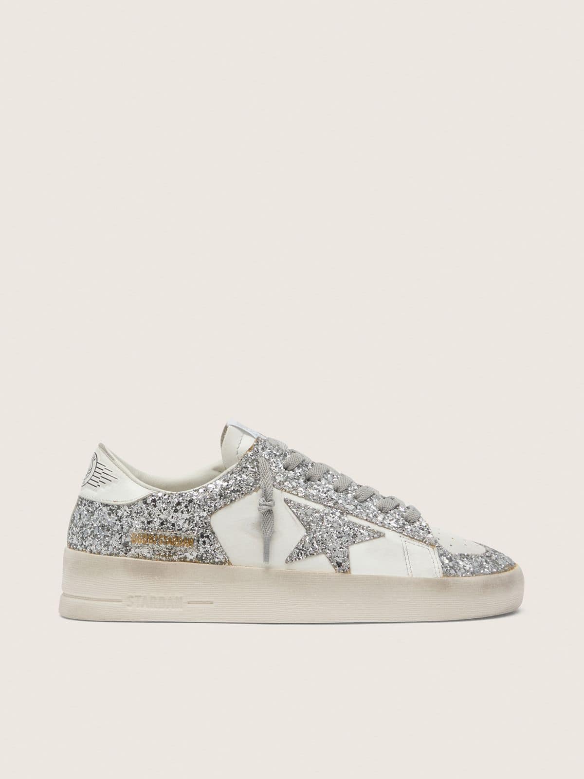 Golden Goose Women’s Stardan In White Leather And Glitter - Sneaker Türkiye