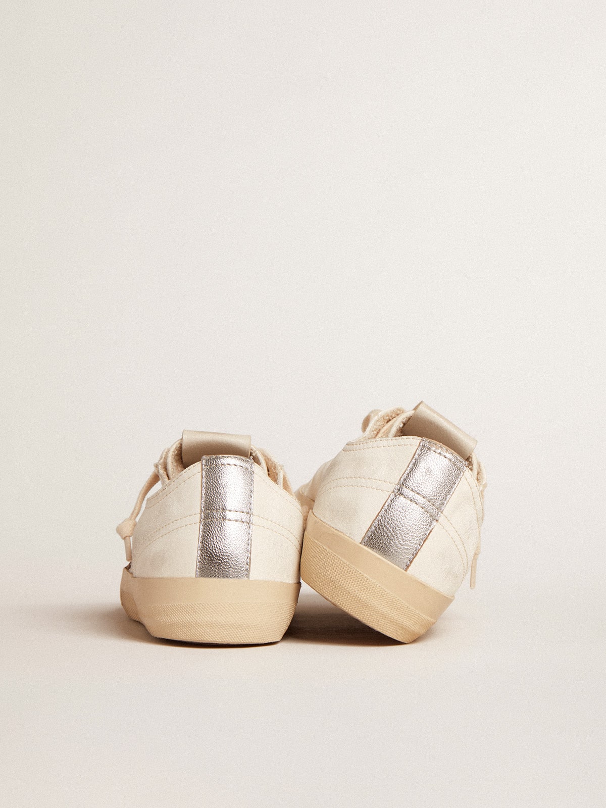 Golden Goose V-Star In Nappa With Pony Skin Star And Silver Heel Tab - Sneaker Türkiye