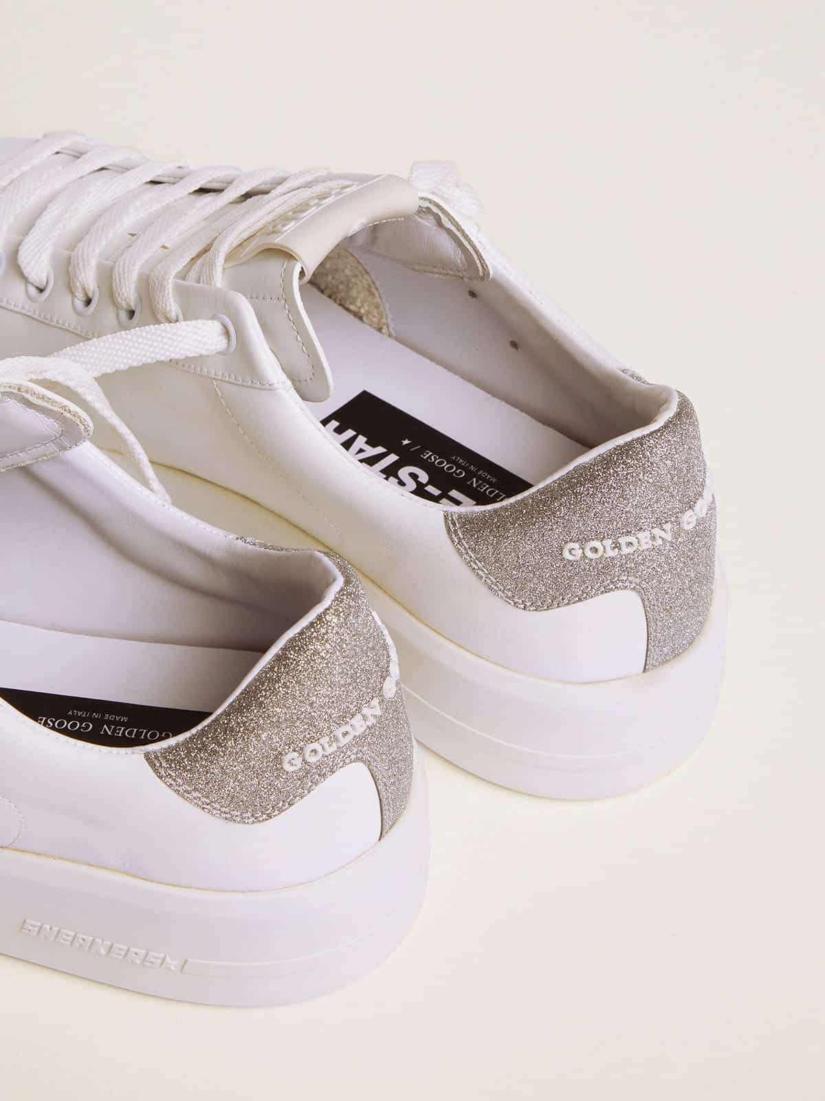 Golden Goose Women’s Purestar Sneakers With Glittery Silver Heel Tab - Sneaker Türkiye