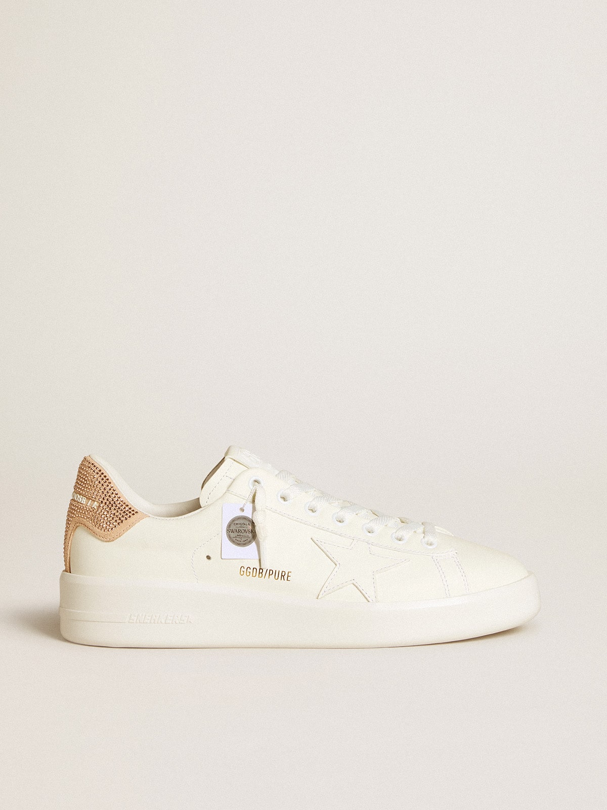 Golden Goose Purestar With Leather Star And Suede Heel Tab With Swarovski Crystals - Sneaker Türkiye