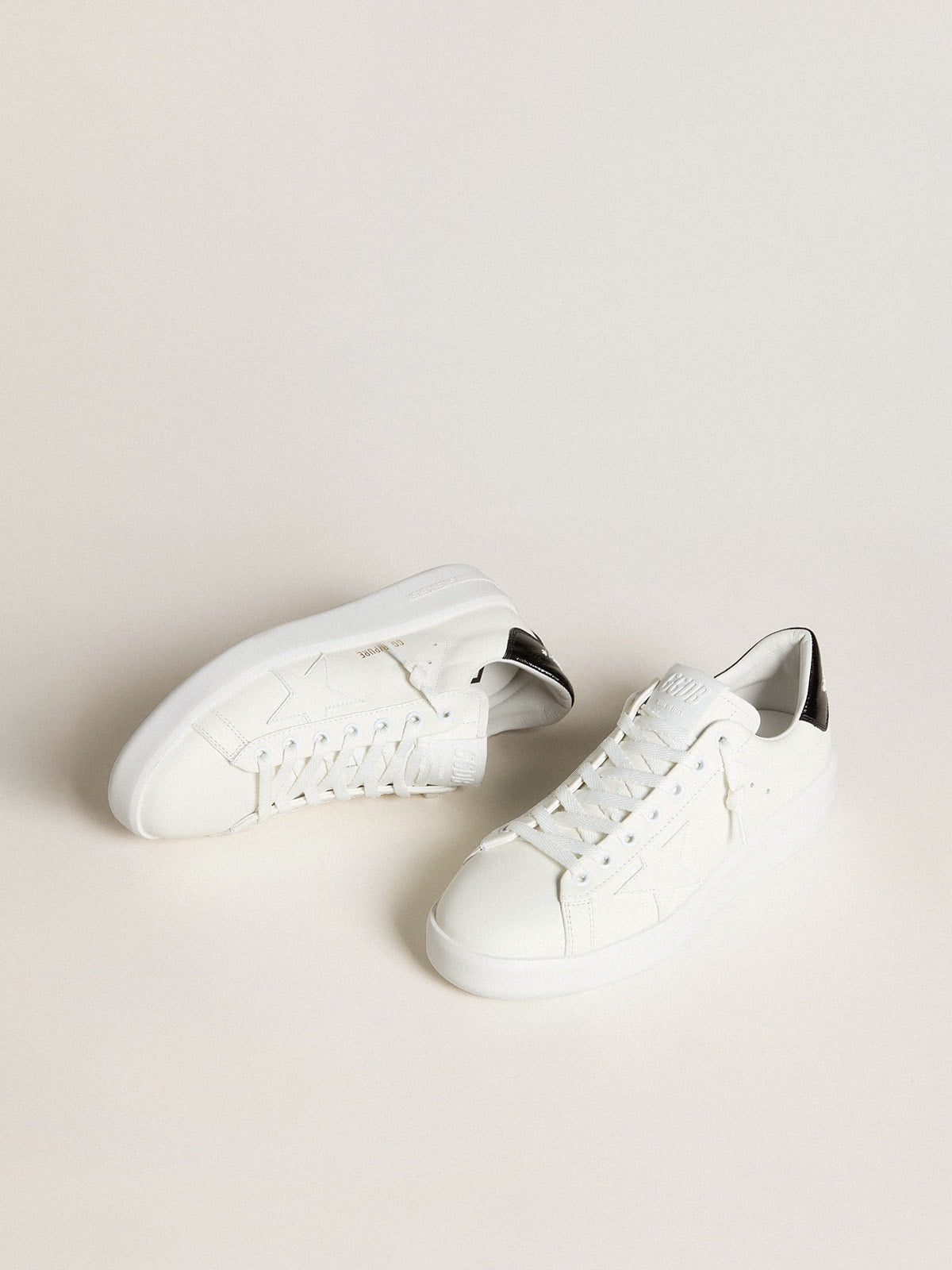 Golden Goose Women’s Purestar With Leather Star And Black Patent Leather Heel Tab - Sneaker Türkiye