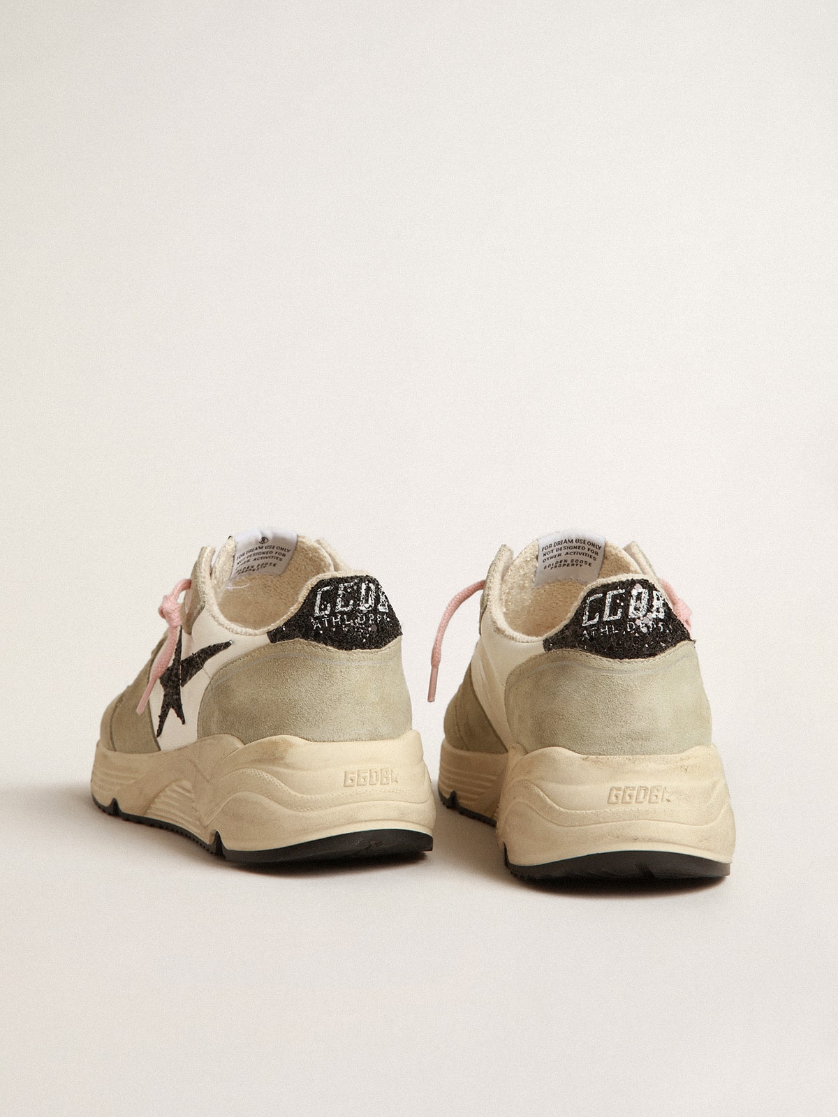 Golden Goose Running Sole With Gray Suede Inserts And Black Glitter Star - Sneaker Türkiye