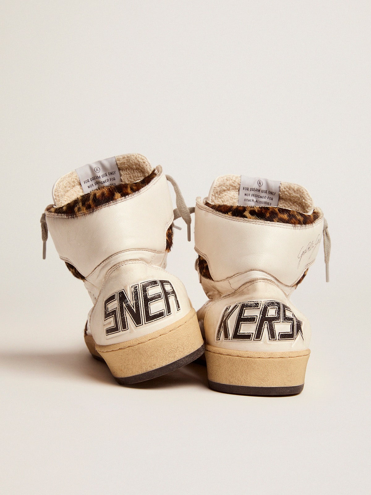 Golden Goose Women’s Sky-Star With Signature And Leopard Print Pony Skin Inserts - Sneaker Türkiye
