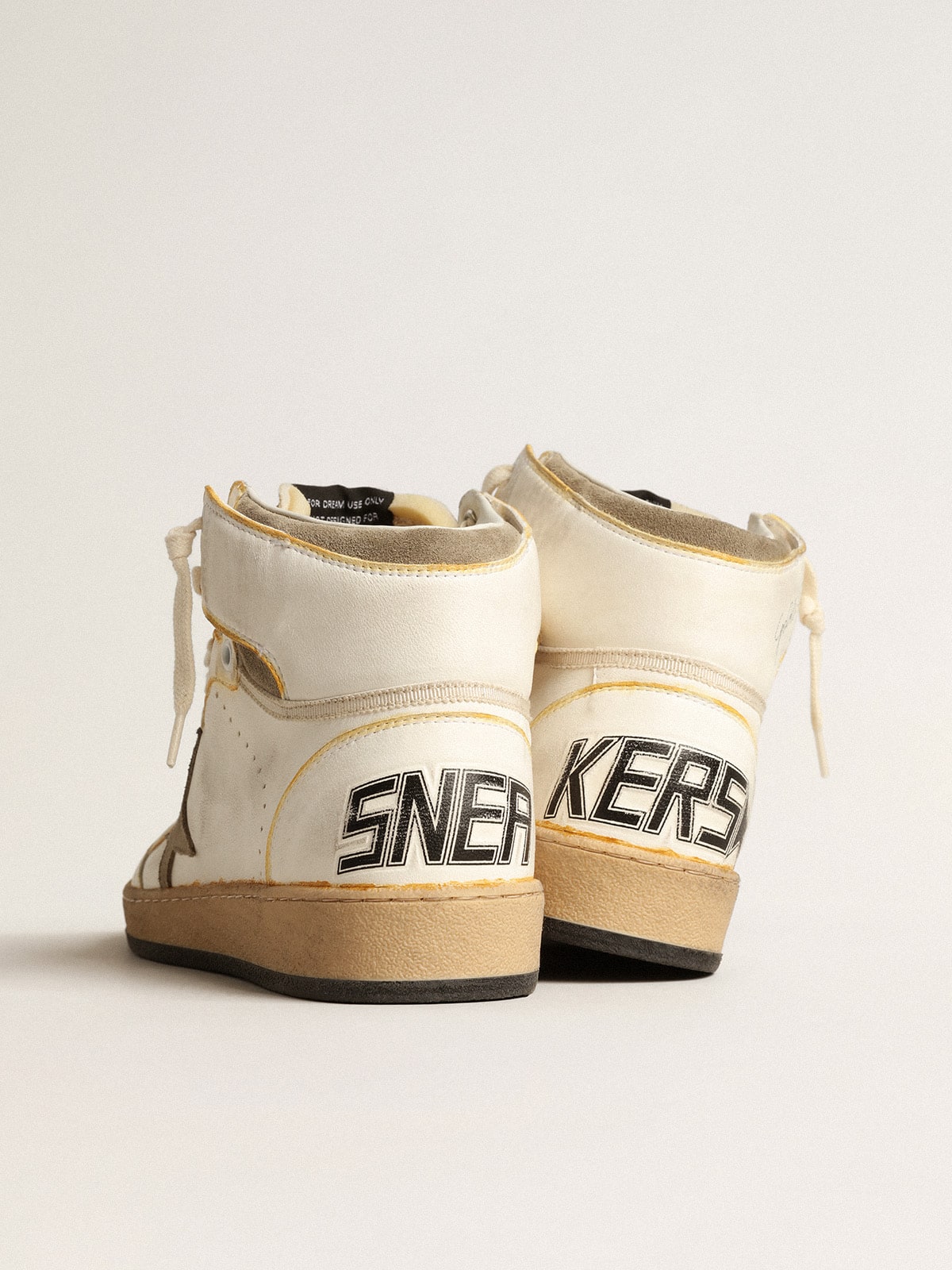 Golden Goose Women’s Sky-Star In White Nappa Leather With Dove-Gray Suede Star - Sneaker Türkiye