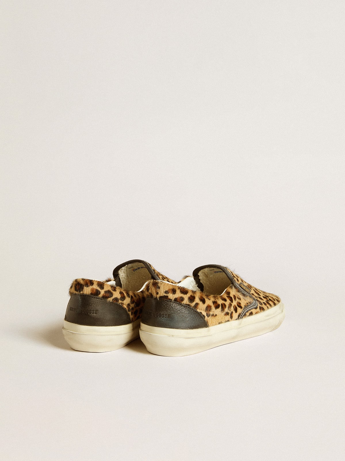 Golden Goose Women’s VCE Penstar In Leopard-Print Pony Skin With Black Leather Heel Tab - Sneaker Türkiye