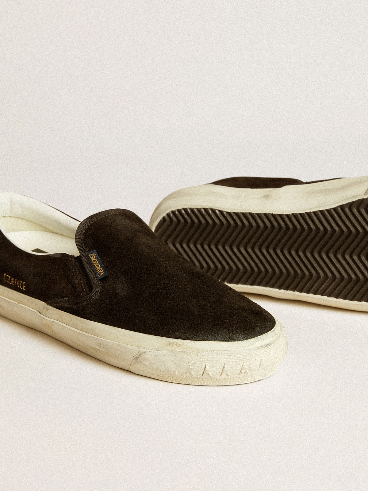 Golden Goose Women’s VCE Penstar In Black Suede With Black Leather Heel Tab - Sneaker Türkiye