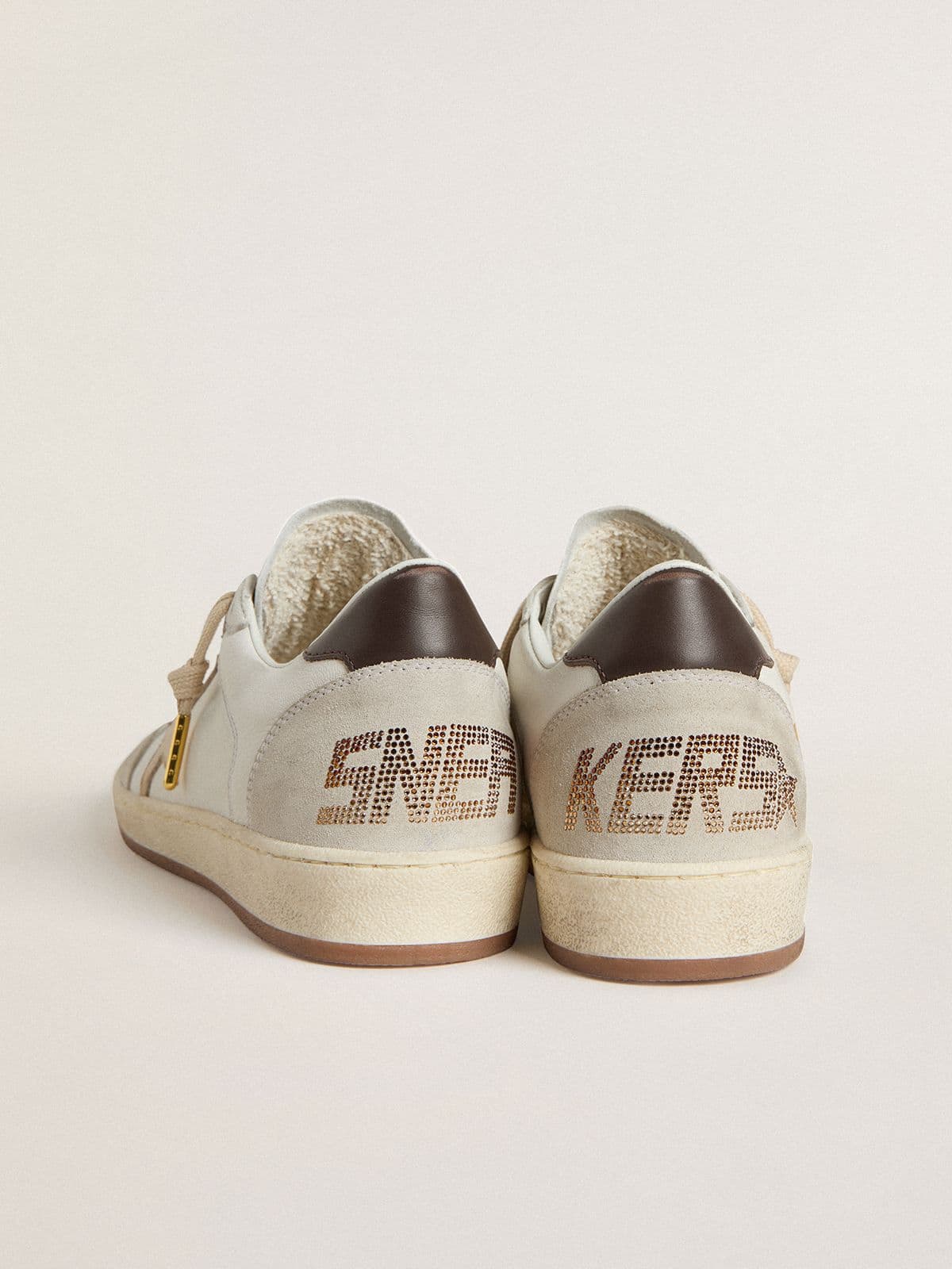 Golden Goose Women’s Ball Star LTD With Beige Star And Black Heel Tab - Sneaker Türkiye