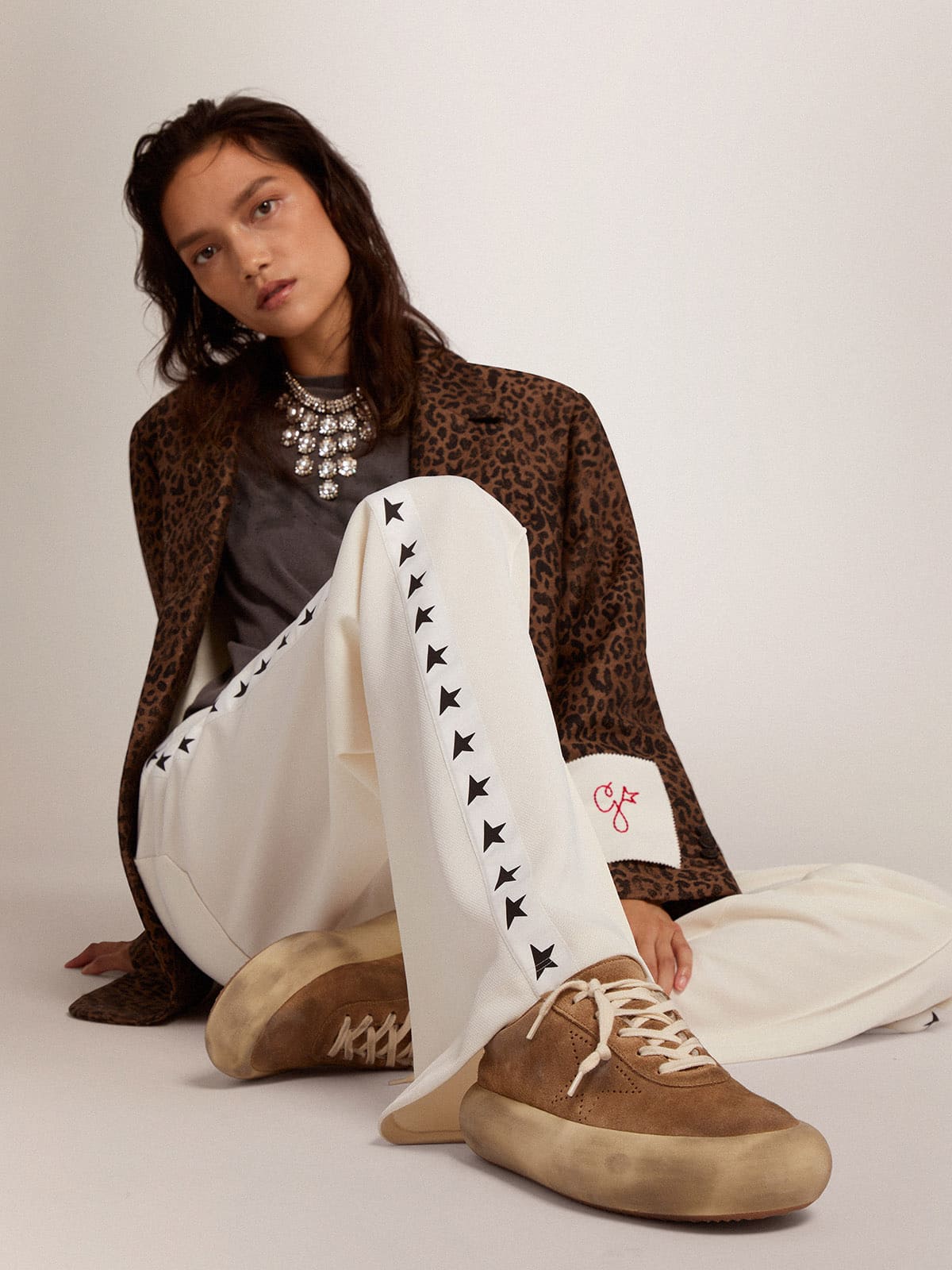 Golden Goose Women’s Space-Star Shoes In Tobacco-Colored Suede With Shearling Lining - Sneaker Türkiye