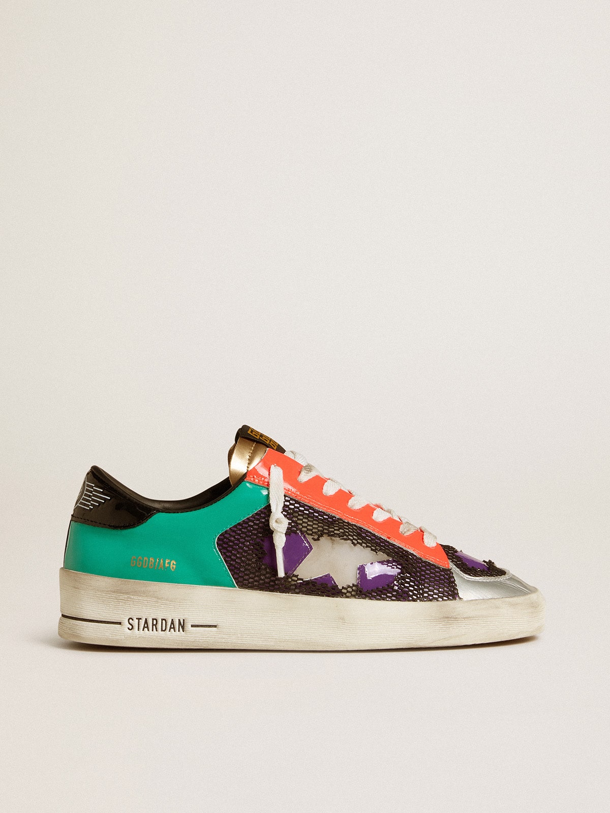 Golden Goose Women’s Stardan Lab In Patent Leather And Mesh With Rubber Star - Sneaker Türkiye
