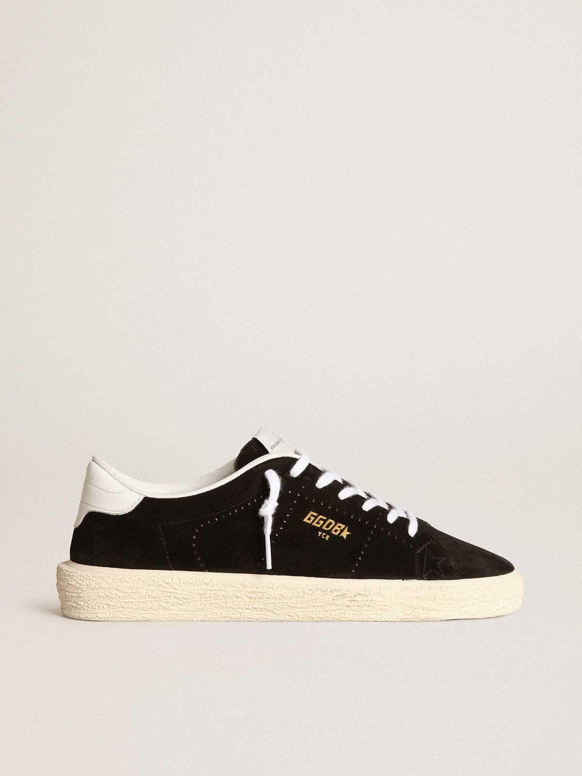Golden Goose Women’s Tennis In Black Suede With White Leather Heel Tab - Sneaker Türkiye