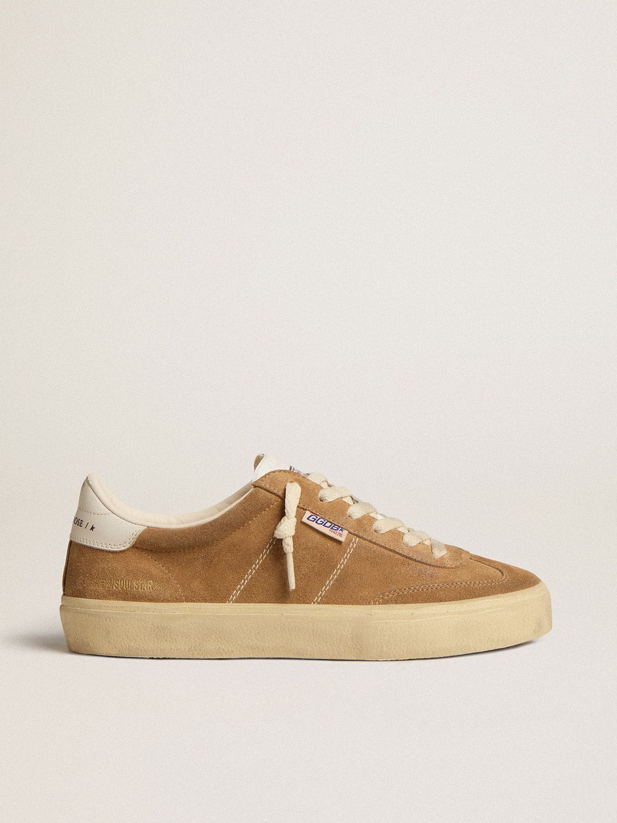 Golden Goose Women’s Soul Star In Camel-Colored Suede With White Leather Heel Tab And Tongue - Sneaker Türkiye