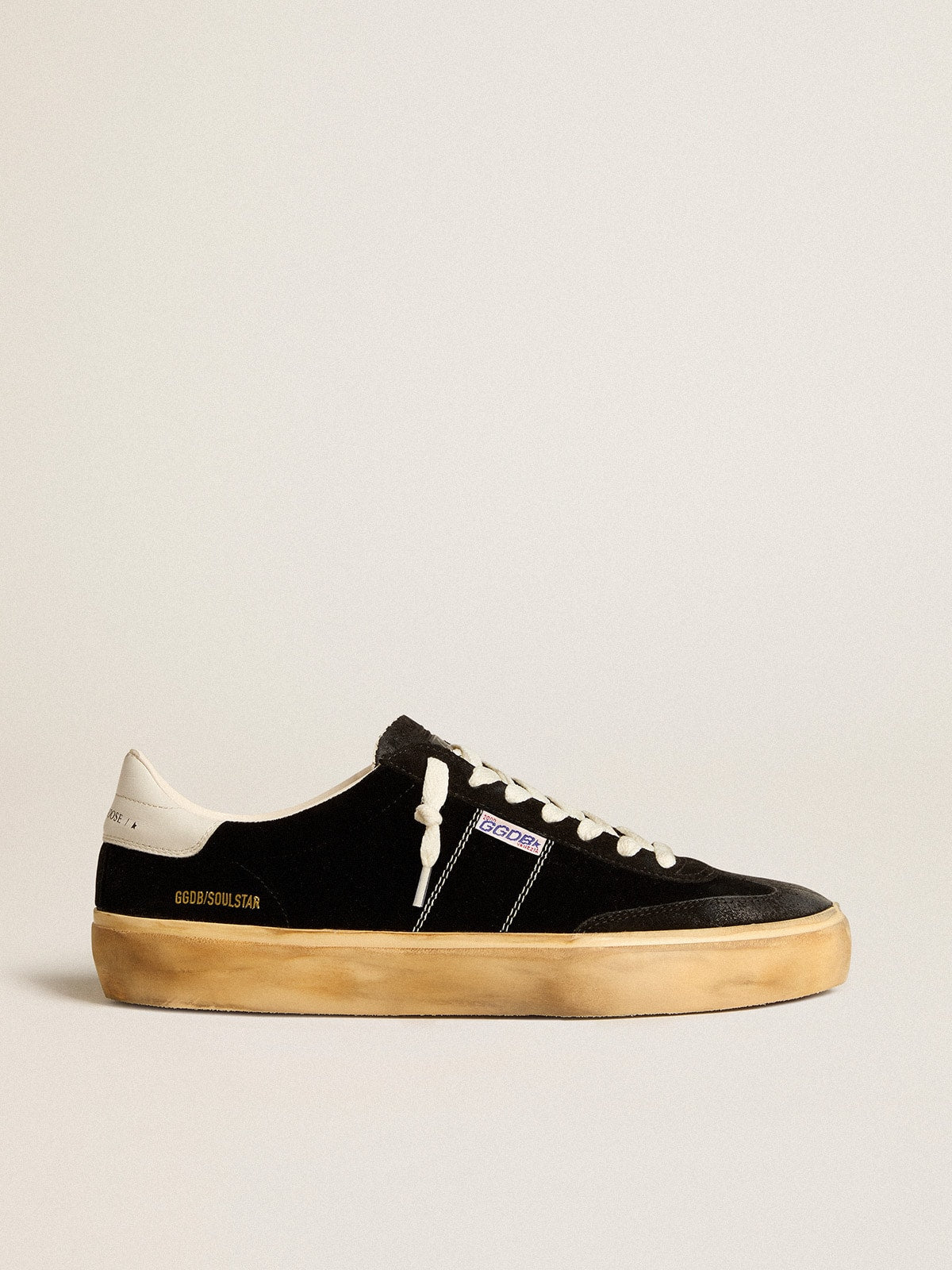 Golden Goose Soul Star In Black Velvet With White Leather Heel Tab - Sneaker Türkiye