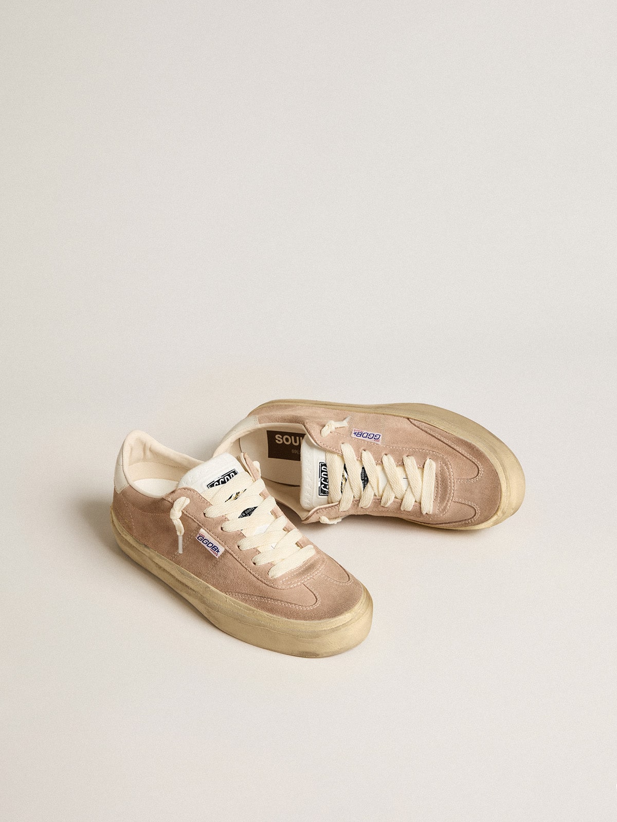 Golden Goose Women’s Soul Star In Pink Suede With Milk-White Leather Heel Tab - Sneaker Türkiye