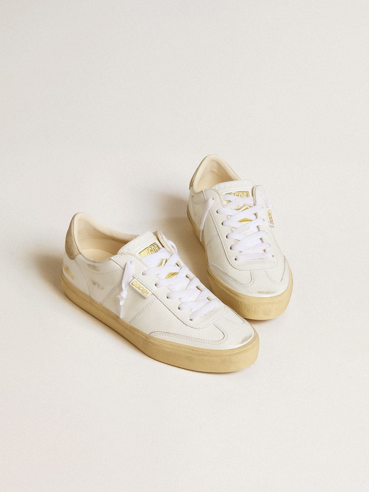 Golden Goose Women’s Soul Star In White Leather With Beige Suede Heel Tab - Sneaker Türkiye