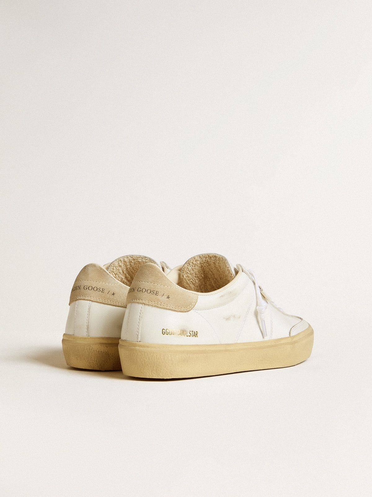 Golden Goose Women’s Soul Star In White Leather With Beige Suede Heel Tab - Sneaker Türkiye