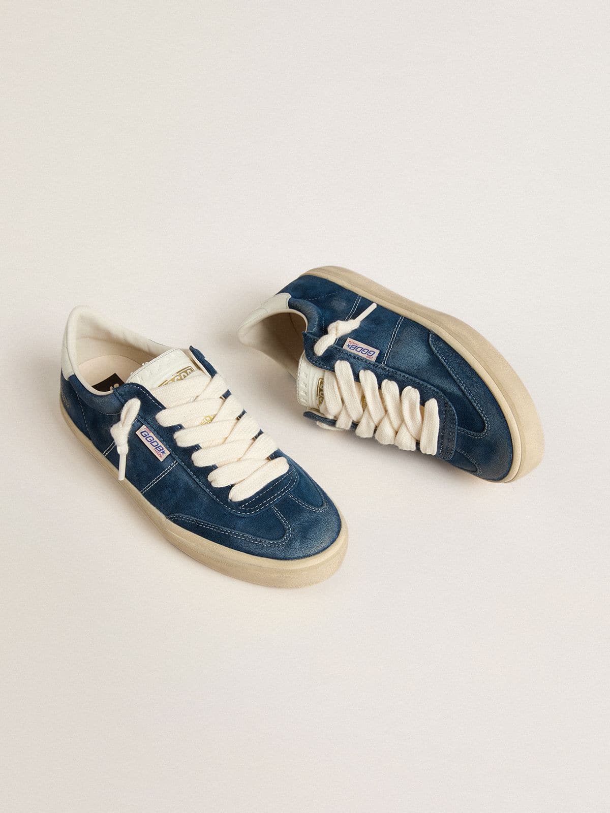 Golden Goose Women’s Soul Star In Blue Suede With White Leather Heel Tab - Sneaker Türkiye