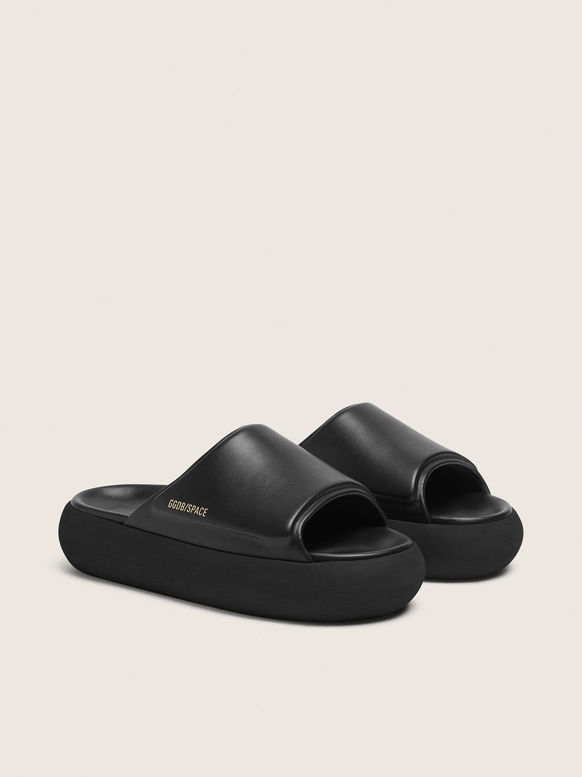 Golden Goose Women’s Space-Star Slip-Ons In Black Leather - Sneaker Türkiye
