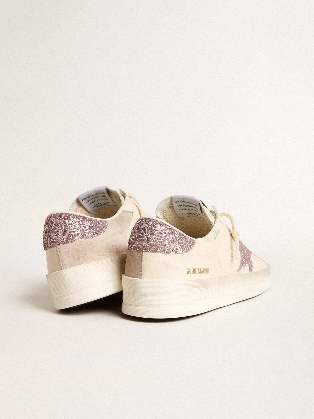 Golden Goose Women’s Stardan In Nappa And Suede With Pink Glitter Star And Heel Tab - Sneaker Türkiye