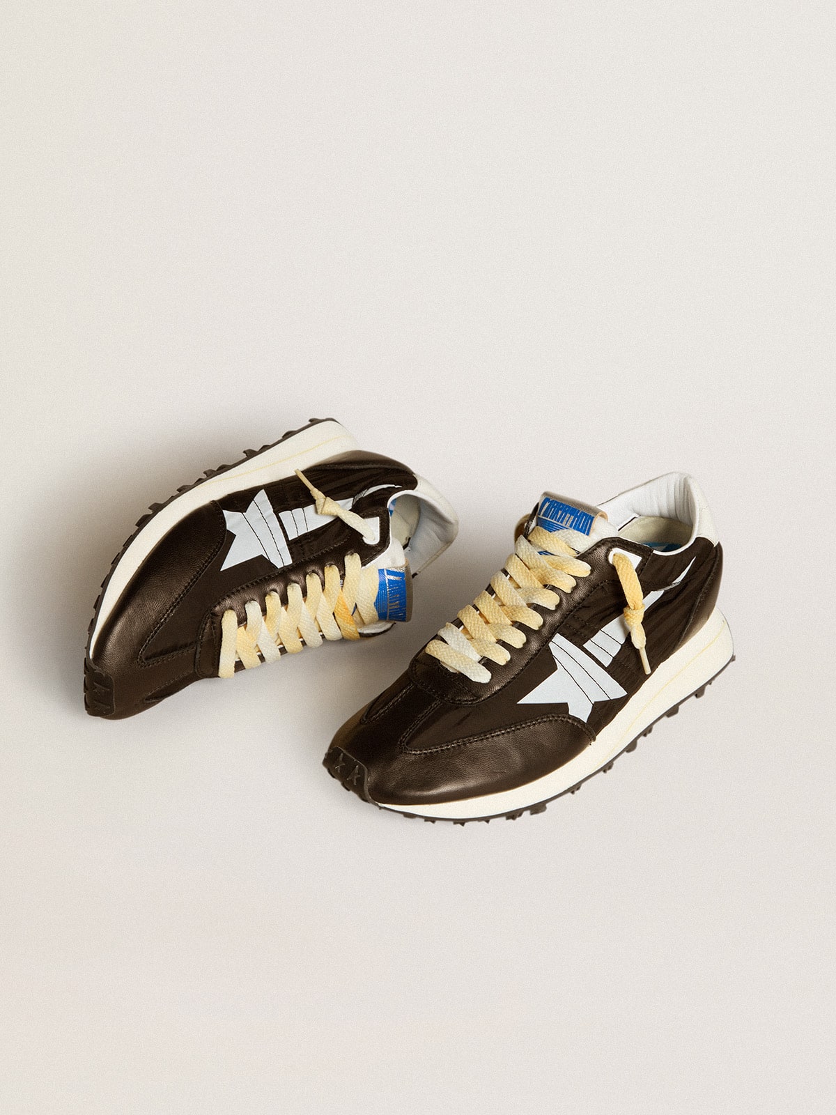Golden Goose Women’s Marathon With Black Nylon Upper And White Star - Sneaker Türkiye