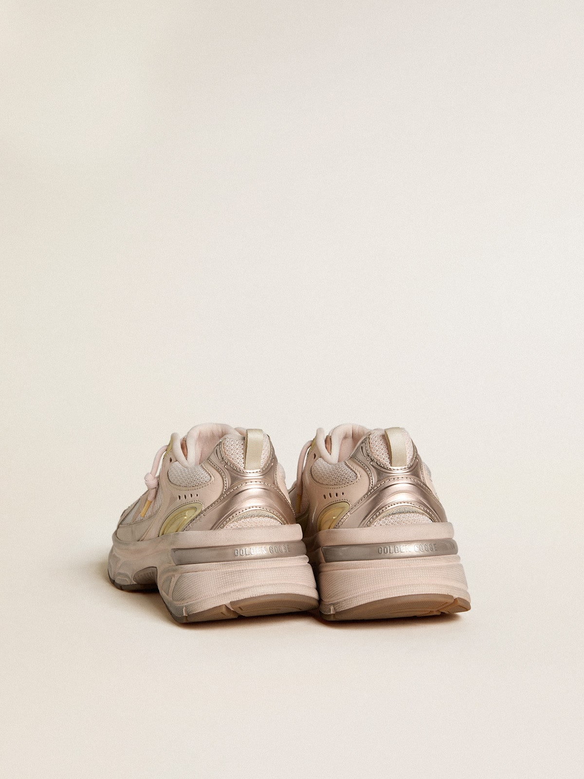Golden Goose Women’s Lightstar With Pink Leather And Mesh Upper And Pink Star - Sneaker Türkiye