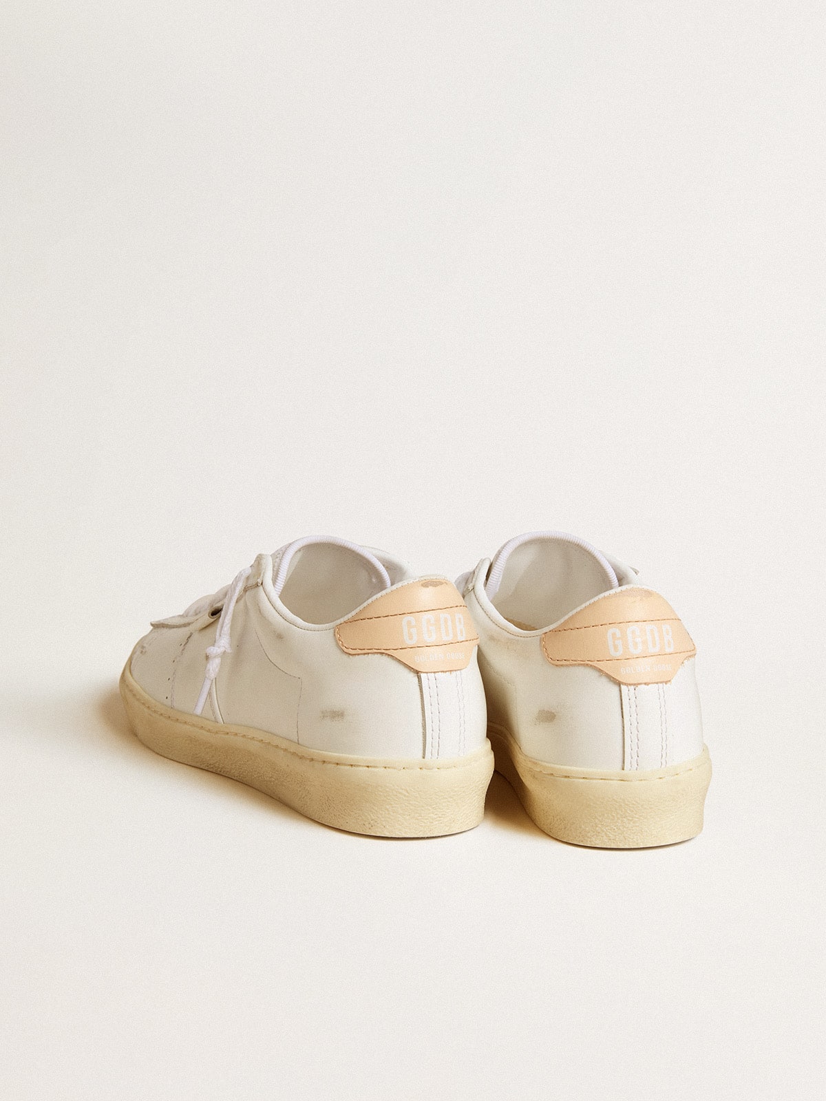 Golden Goose Matchstar In Leather With Peach Pink Heel Tab - Sneaker Türkiye
