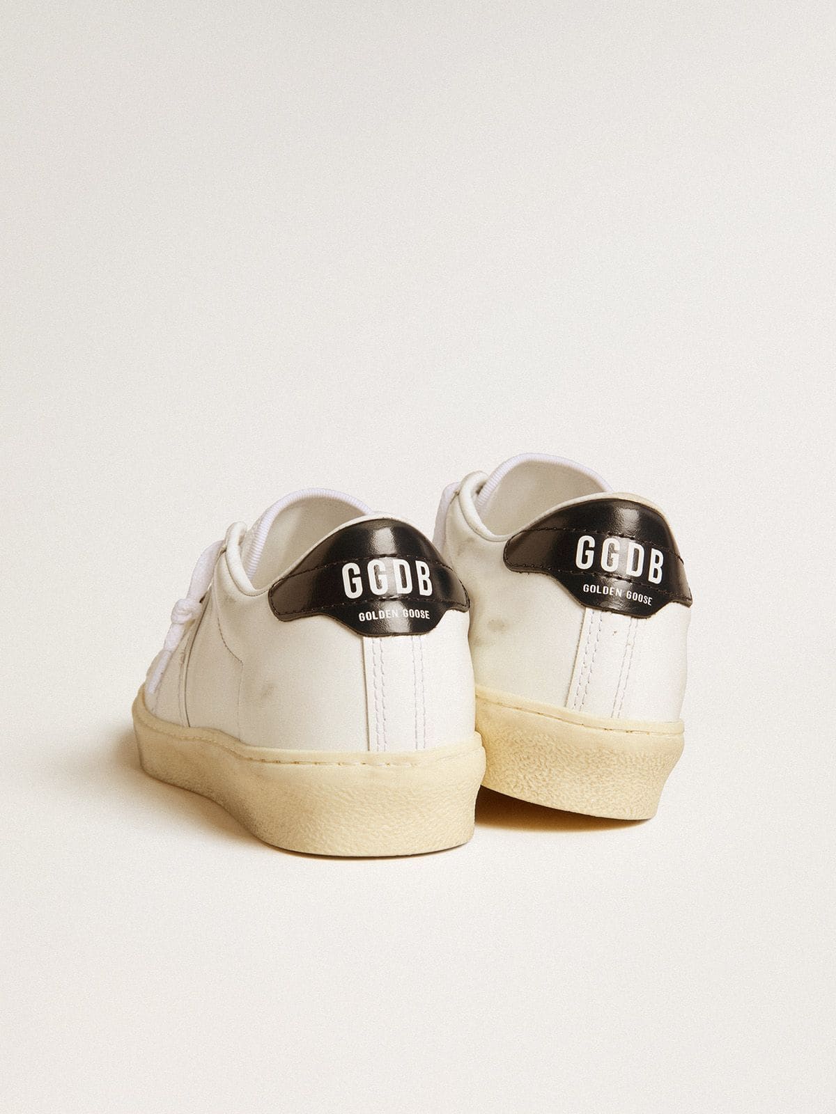 Golden Goose Women’s Matchstar In White Leather With Dark Blue Leather Heel Tab - Sneaker Türkiye
