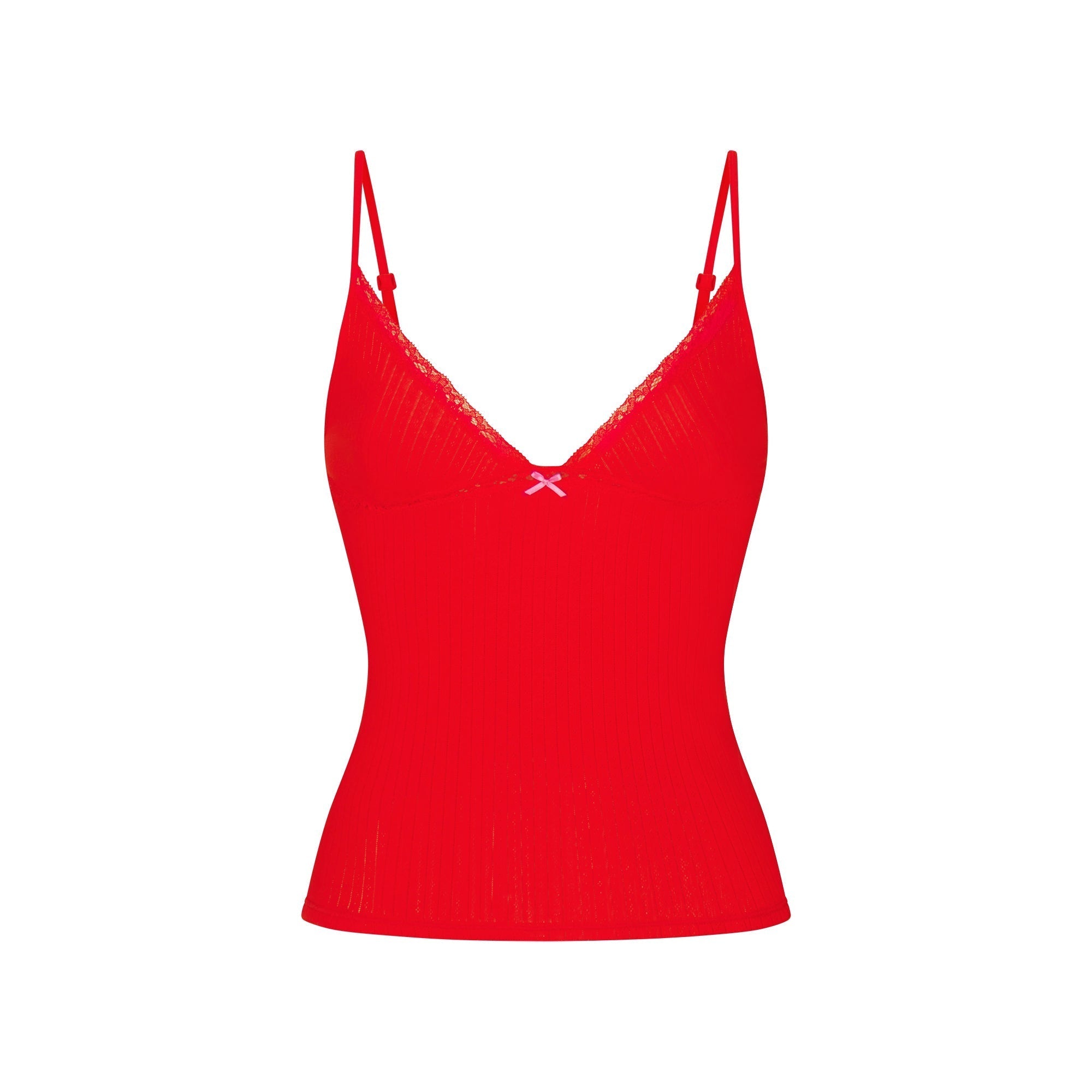 SKIMS LIGHTWEIGHT COTTON POINTELLE LACE CAMI AND BOY SHORT SET | RUBY TONAL - Sneaker Türkiye