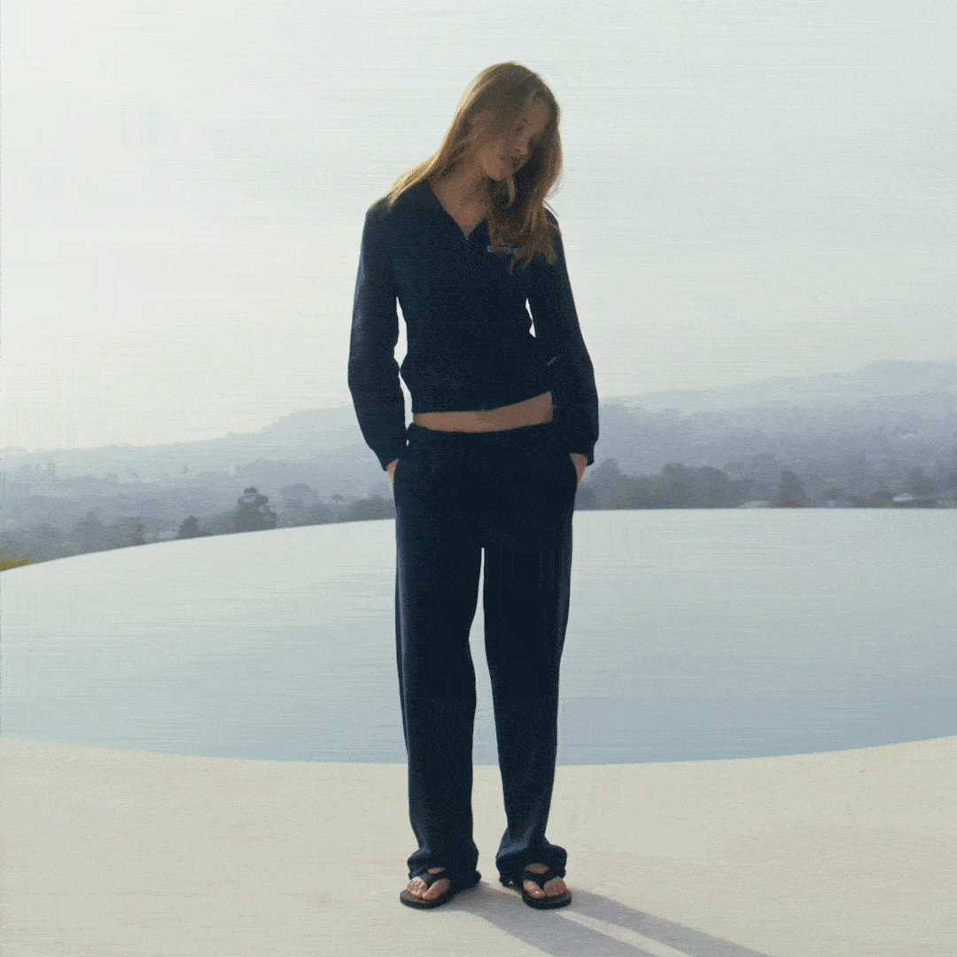 SKIMS HEAVYWEIGHT CREPE STRAIGHT LEG PANT | NAVY - Sneaker Türkiye