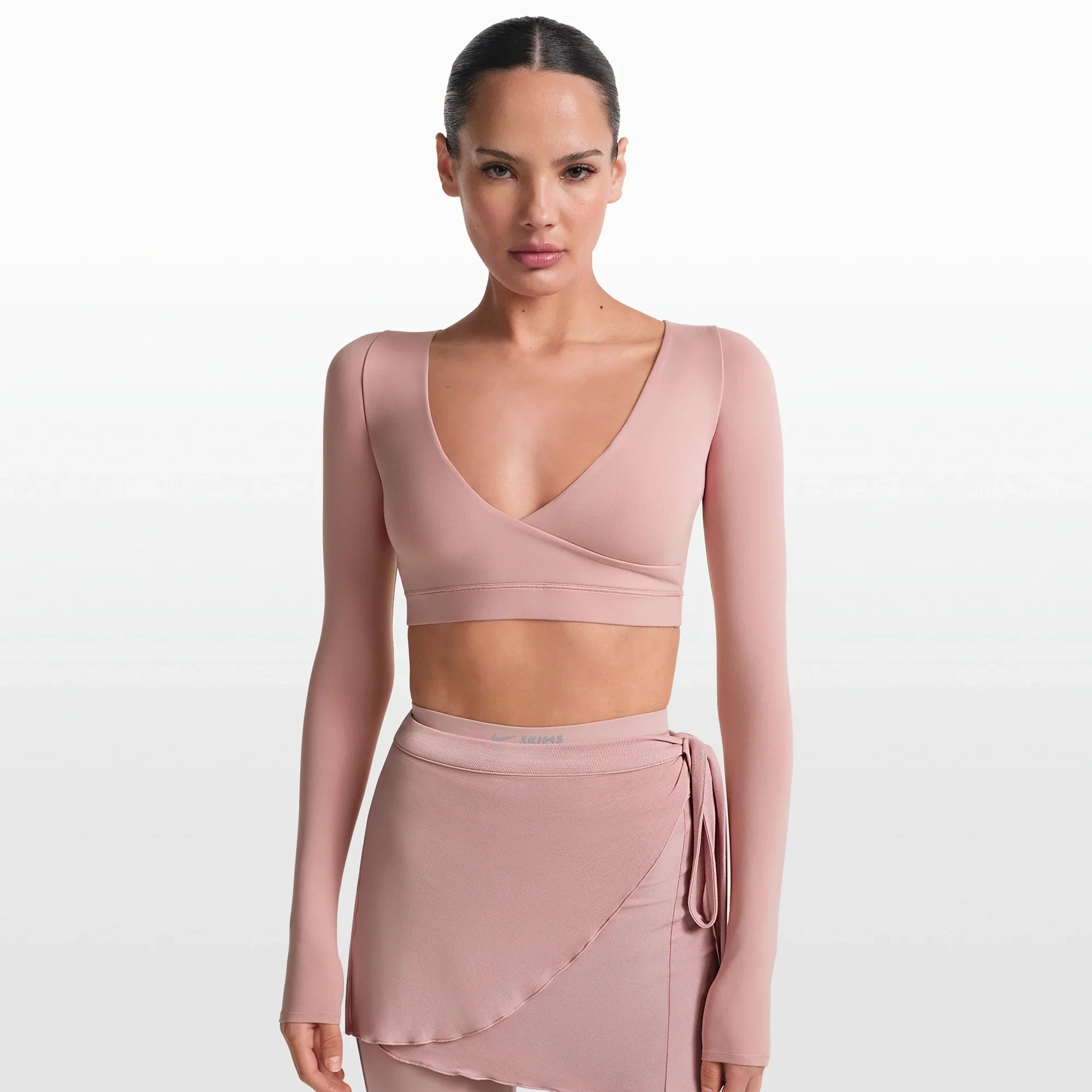 NikeSKIMS MATTE WRAP LONG SLEEVE CROPPED TOP | HIMALAYAN - Sneaker Türkiye