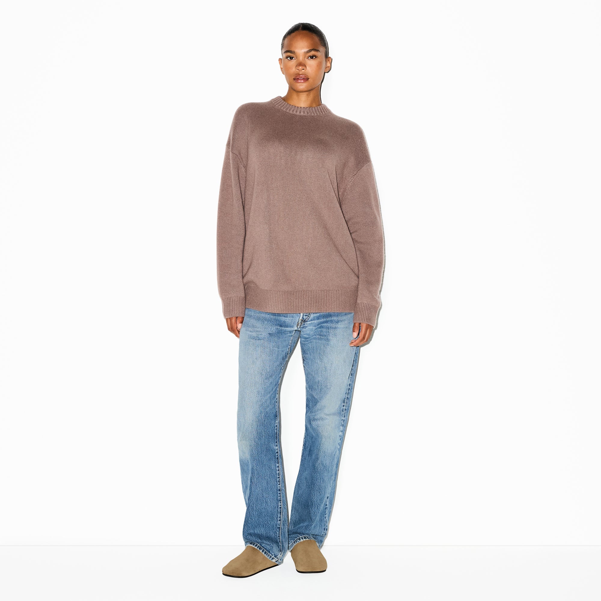 SKIMS CASHMERE OVERBedenD SWEATER | UMBER - Sneaker Türkiye