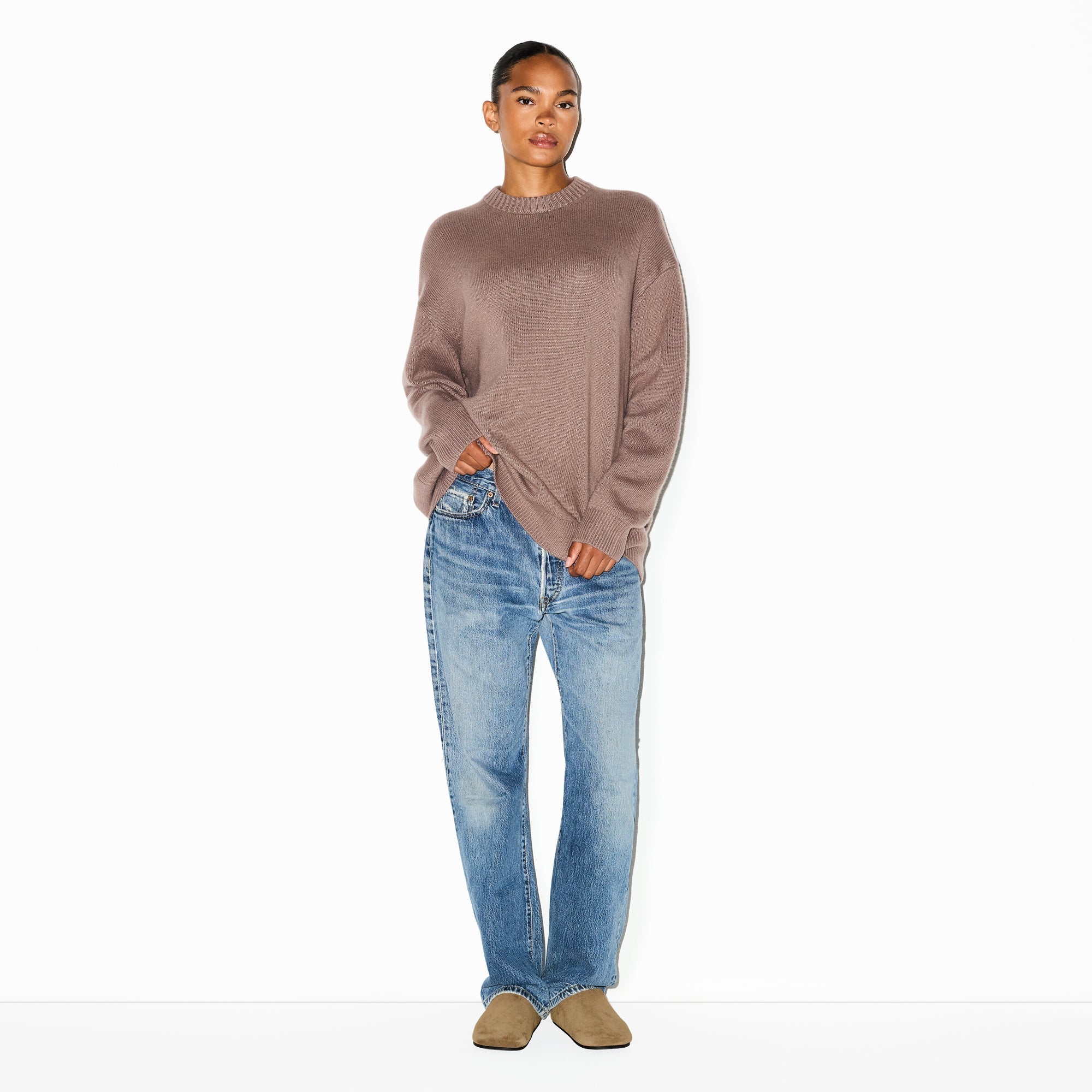 SKIMS CASHMERE OVERBedenD SWEATER | UMBER - Sneaker Türkiye