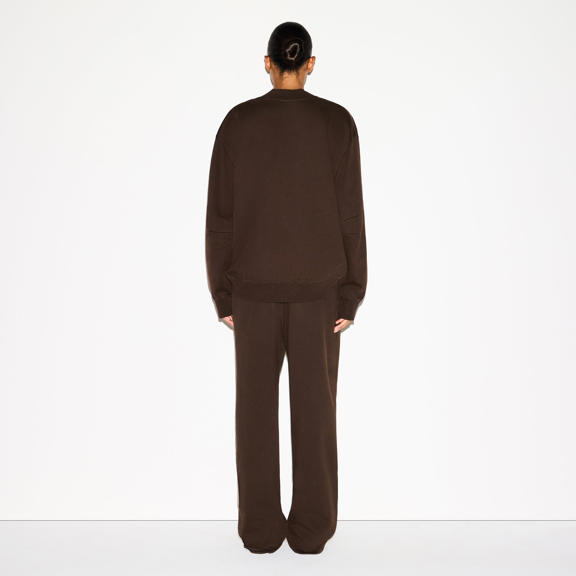 SKIMS BOYFRIEND FLEECE OVERBedenD V NECK PULLOVER | ESPRESSO - Sneaker Türkiye