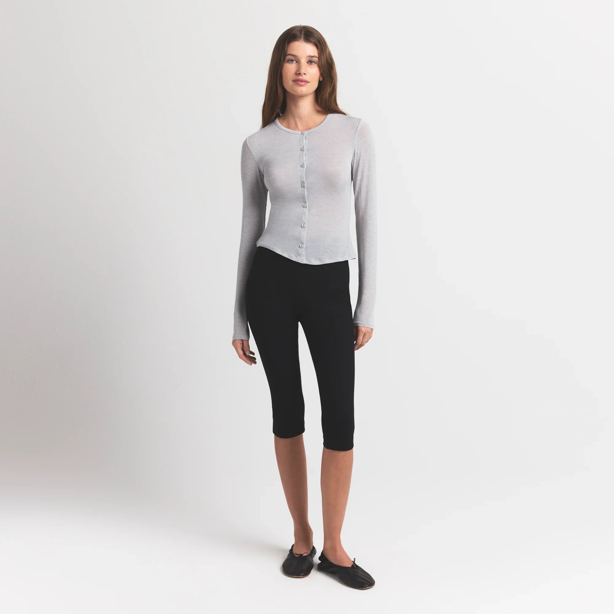SKIMS SHEER MODAL CARDIGAN | HEATHER GREY - Sneaker Türkiye