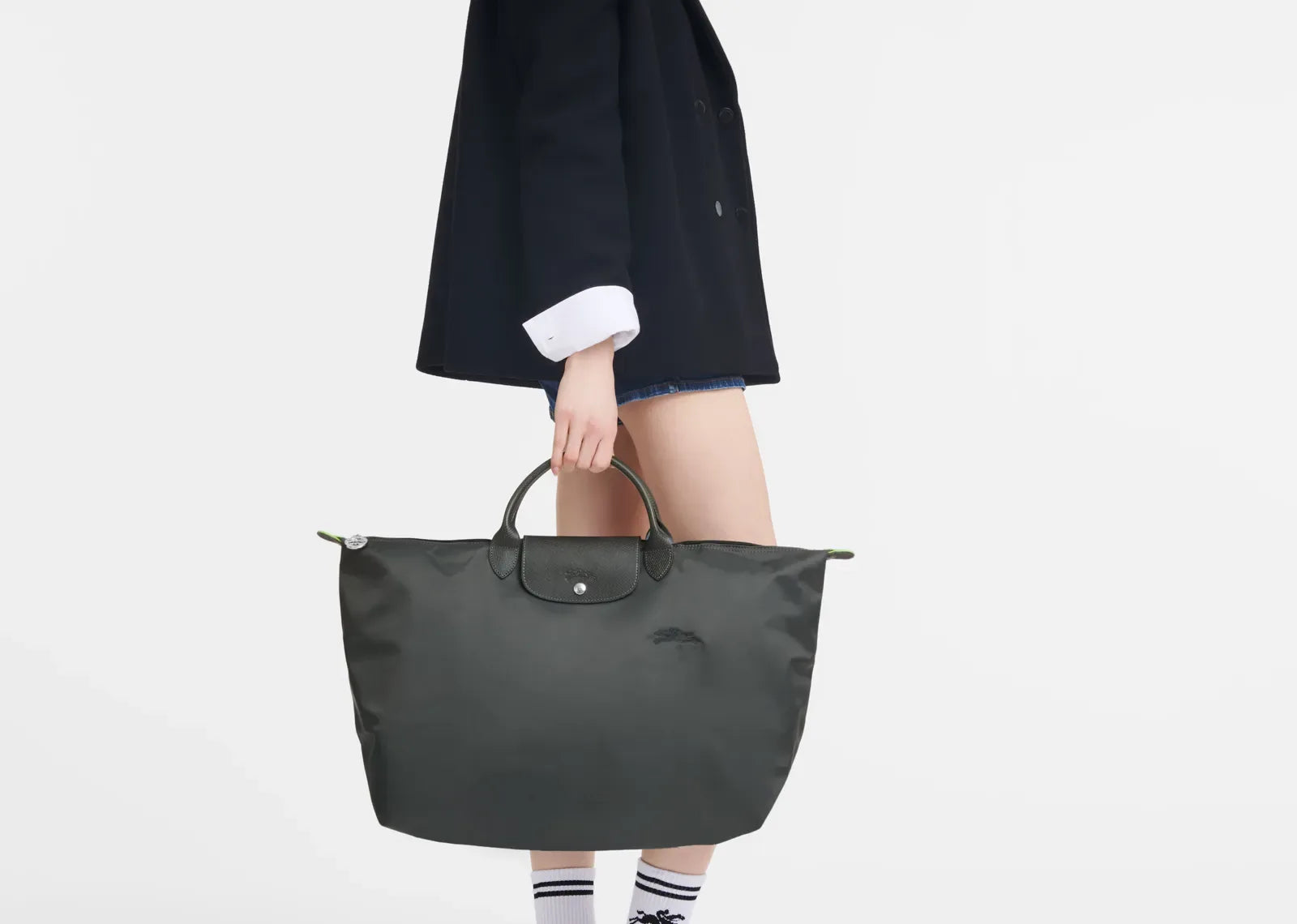 Longchamp Le Pliage Green L Travel Bag Graphite - Sneaker Türkiye