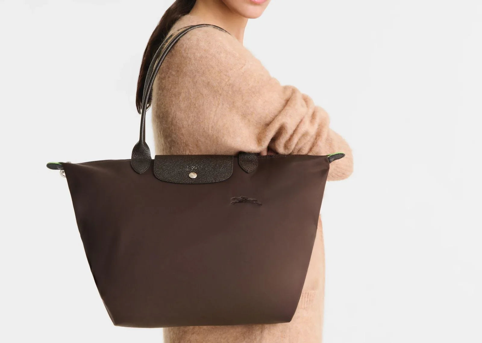 Longchamp Le Pliage Green Large Tote Bag Mocha - Sneaker Türkiye
