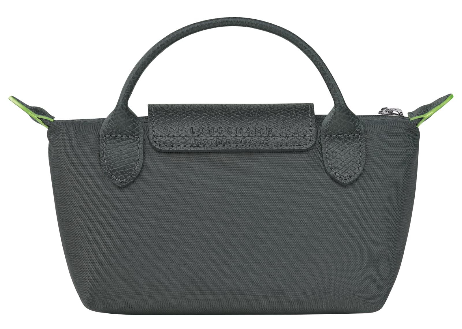 Longchamp Le Pliage Green Pouch With Handle Graphite - Sneaker Türkiye
