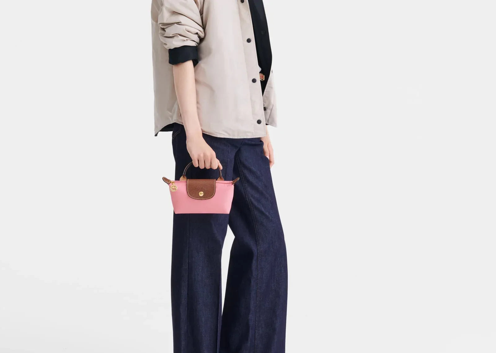 Longchamp Le Pliage Original Pouch With Handle Marshmallow - Sneaker Türkiye