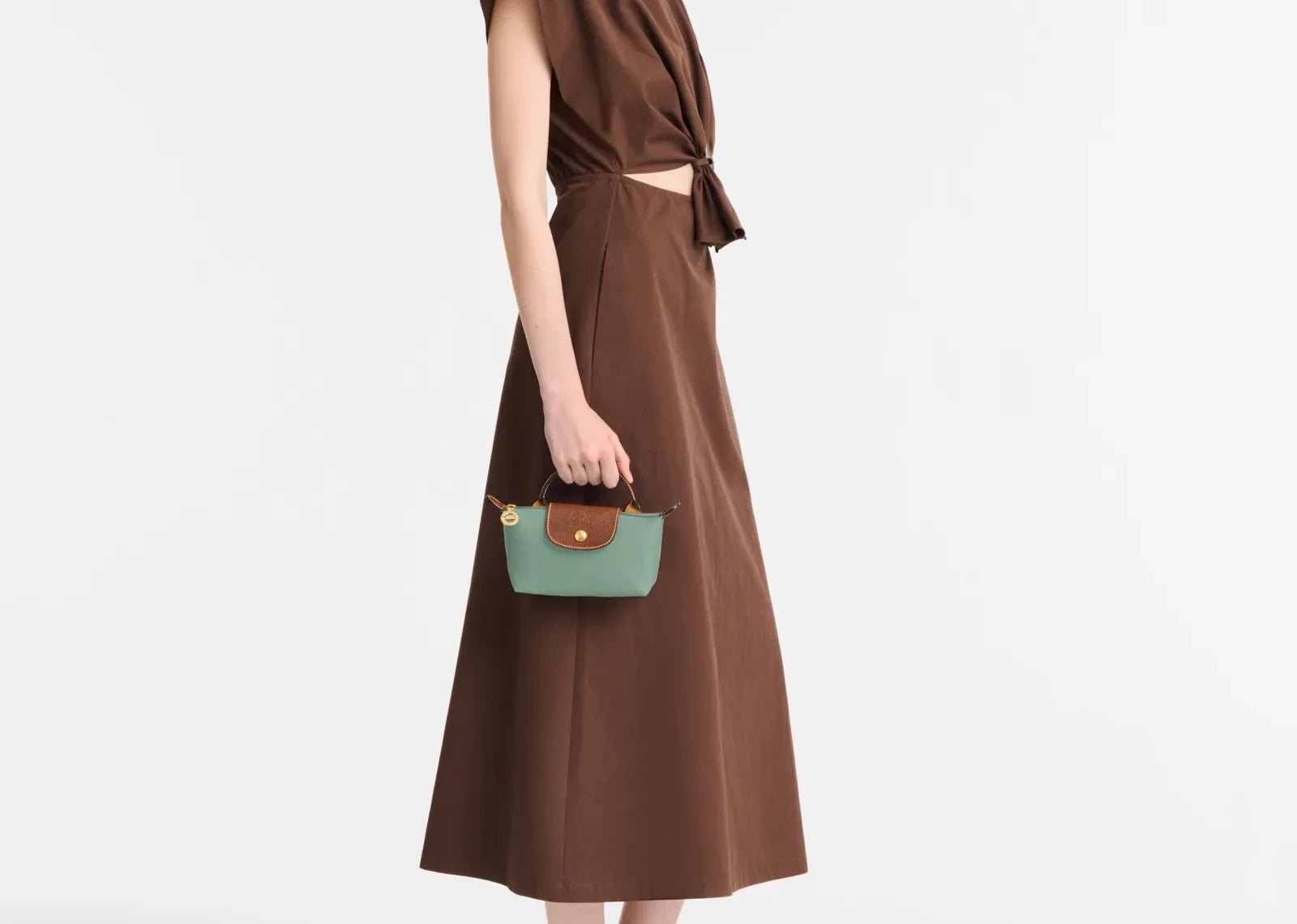 Longchamp Le Pliage Original Pouch With Handle Celadon - Sneaker Türkiye