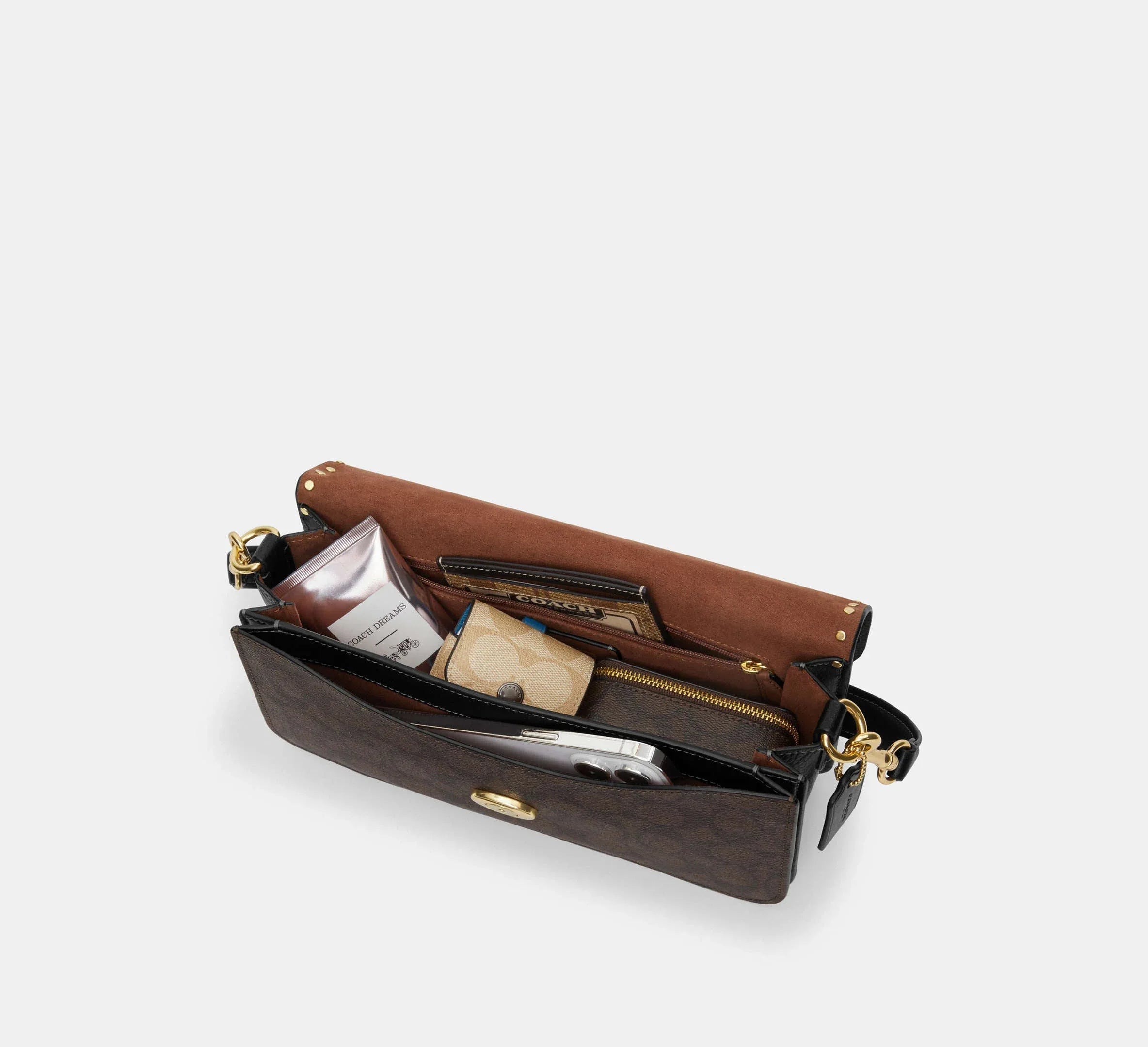 Coach Morgan Shoulder Bag In Colorblock Signature – Gold/Tan Multi - Sneaker Türkiye