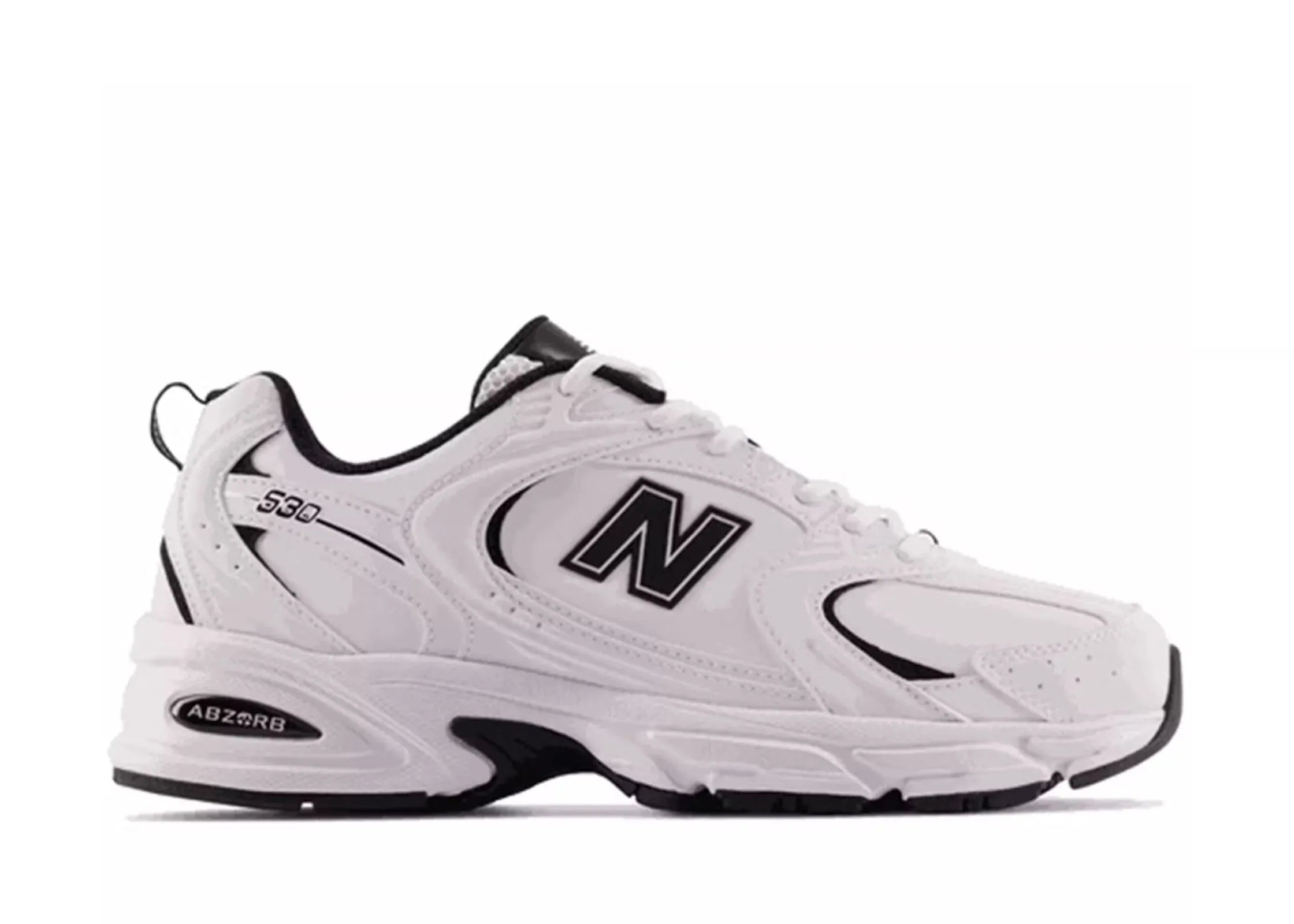 New Balance 530 White Black Leather - Sneaker Türkiye