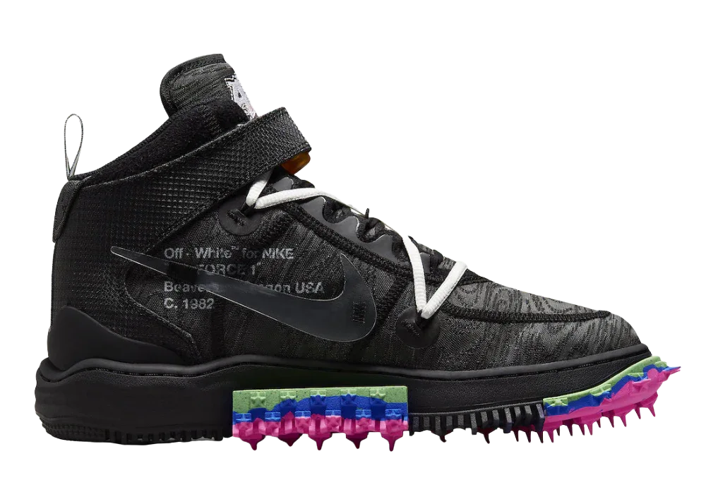Nike Air Force 1 Mid Off-White Black - Sneaker Türkiye