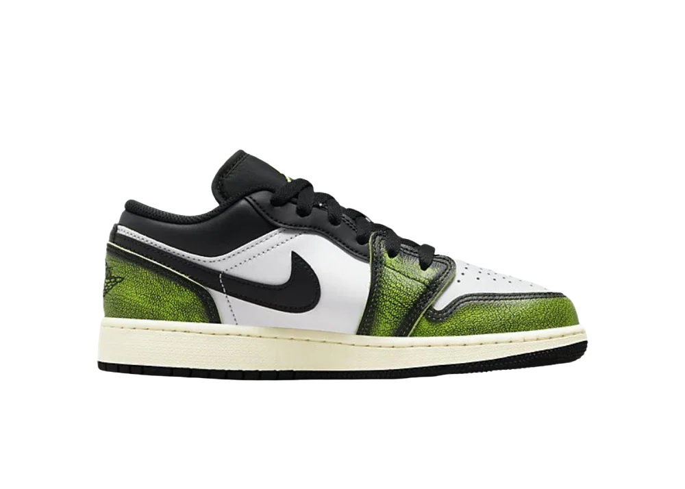 Nike Air Jordan 1 Low White Black Green (GS) - Sneaker Türkiye
