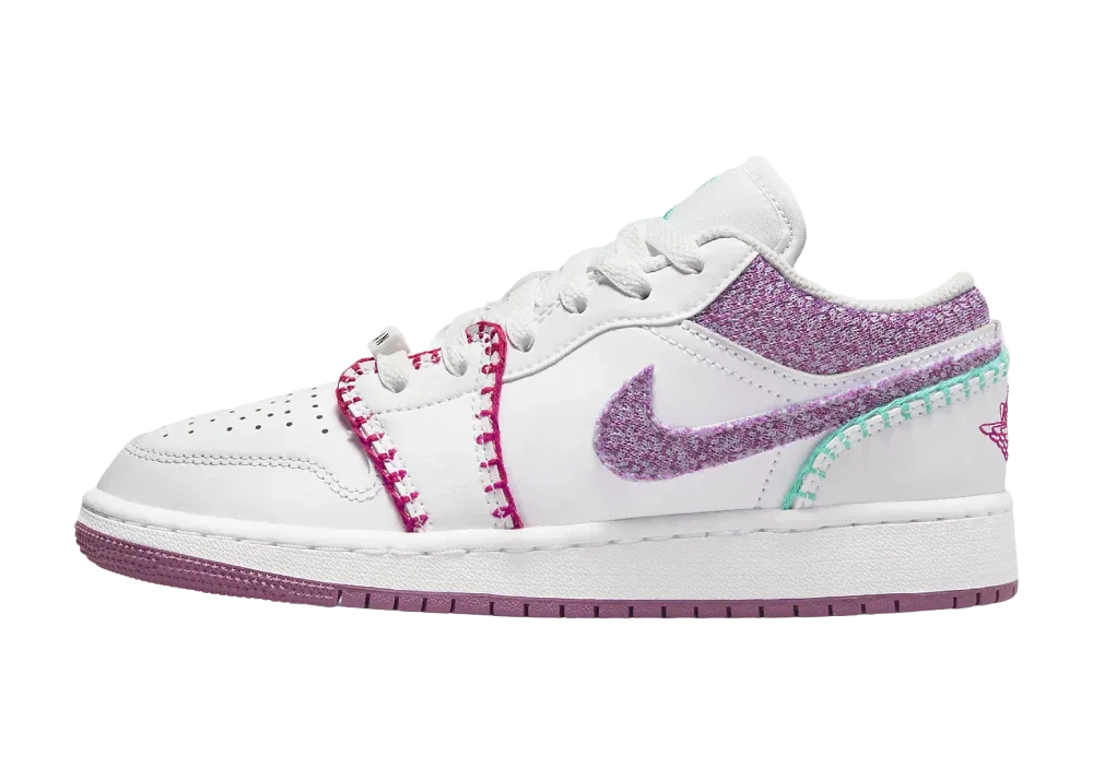 Nike Air Jordan 1 Low White Light Bordeaux (GS) - Sneaker Türkiye