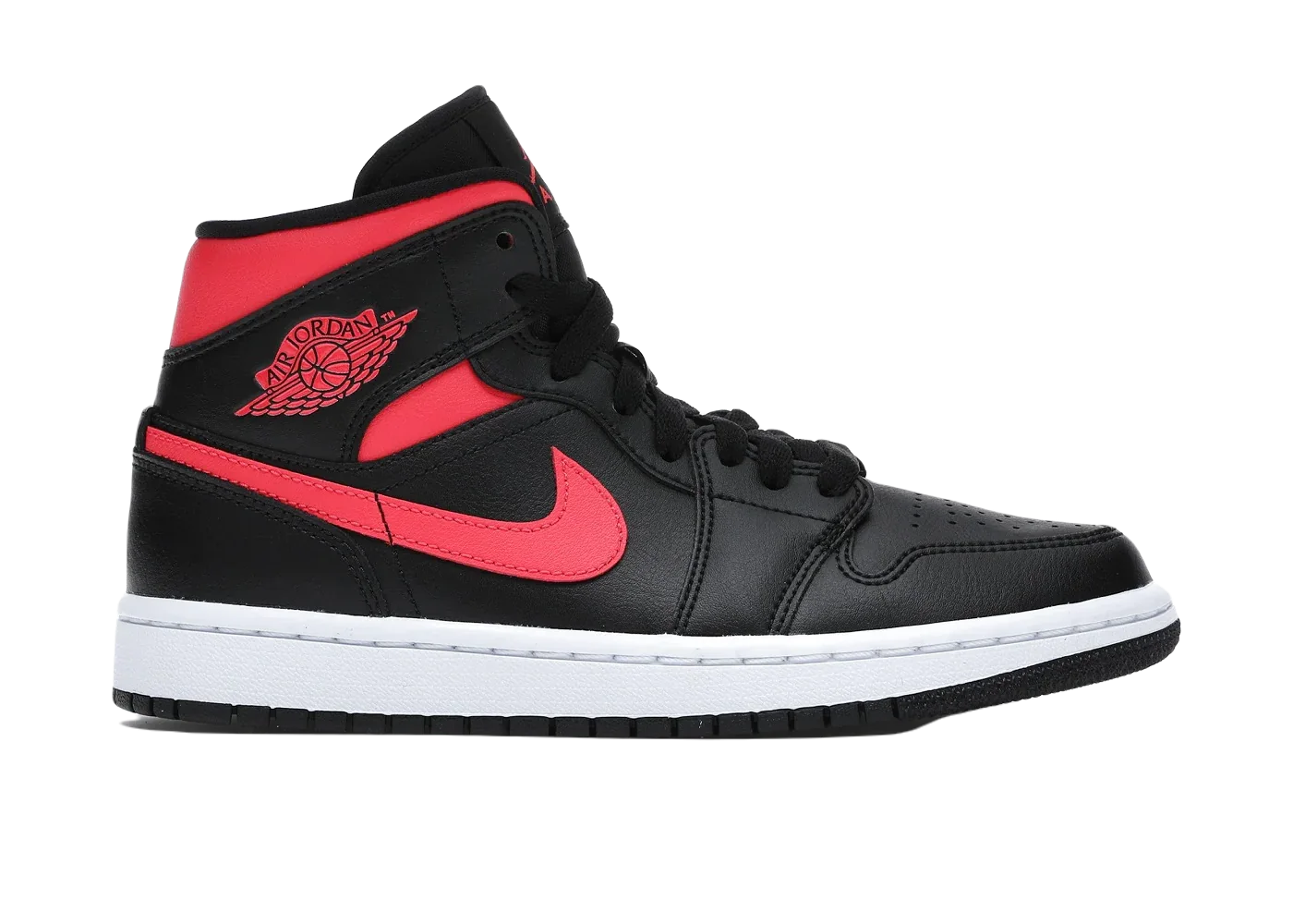 Nike Air Jordan 1 Mid Black Siren Red (W) - Sneaker Türkiye